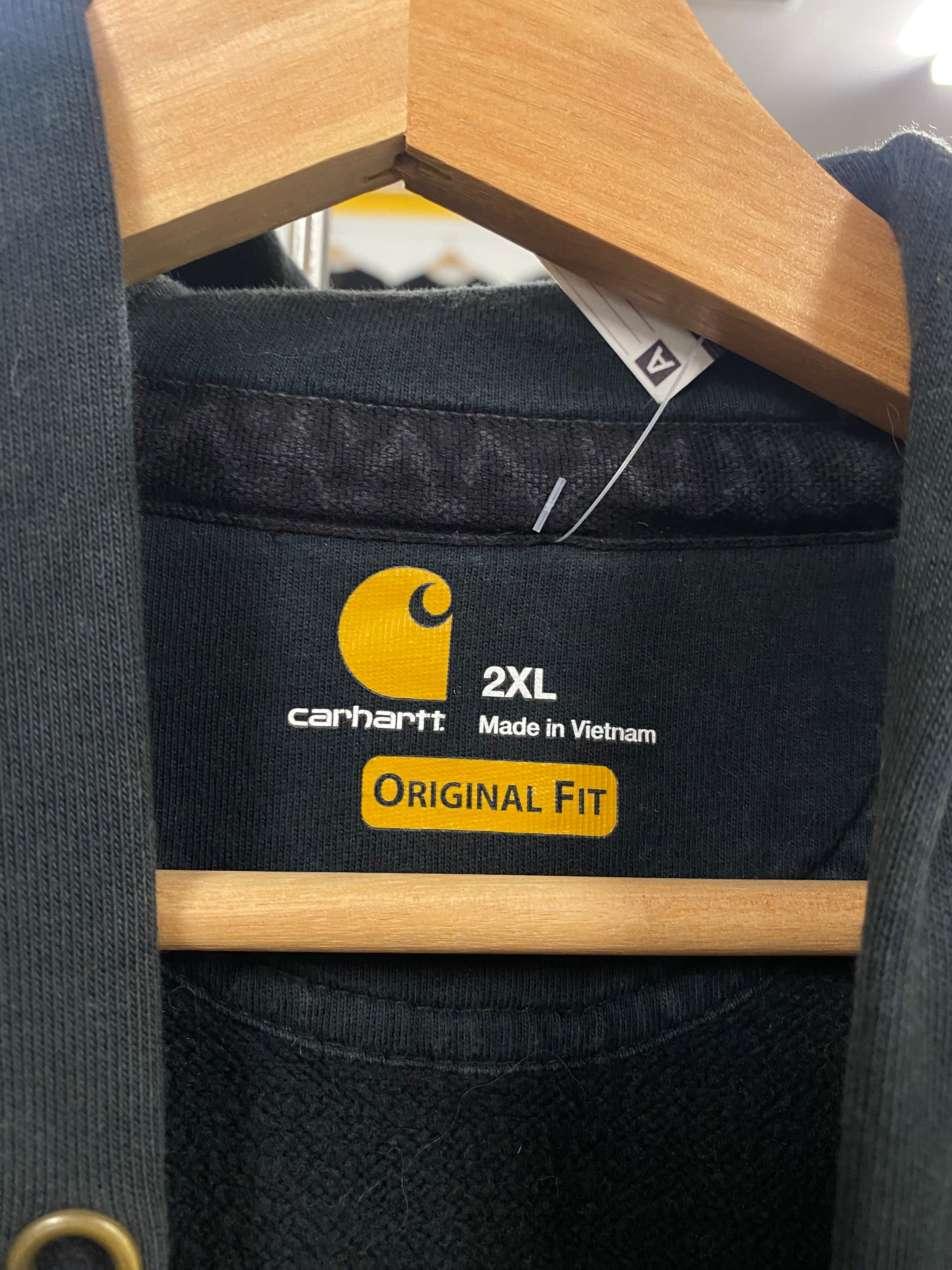 [2XL] Carhartt Rain Defender Black Zip-up Hoodie