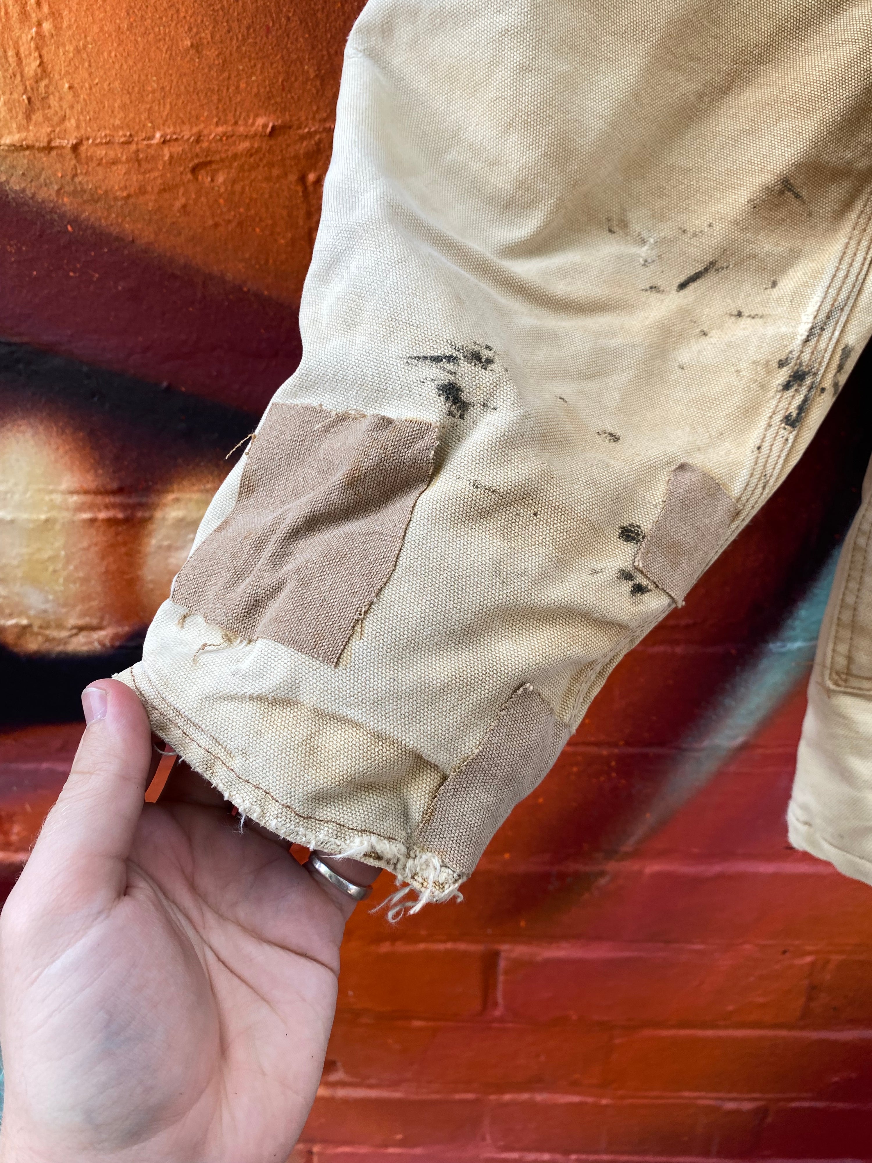 [XLT] Carhartt Tan Chore Jacket Broken ZIp