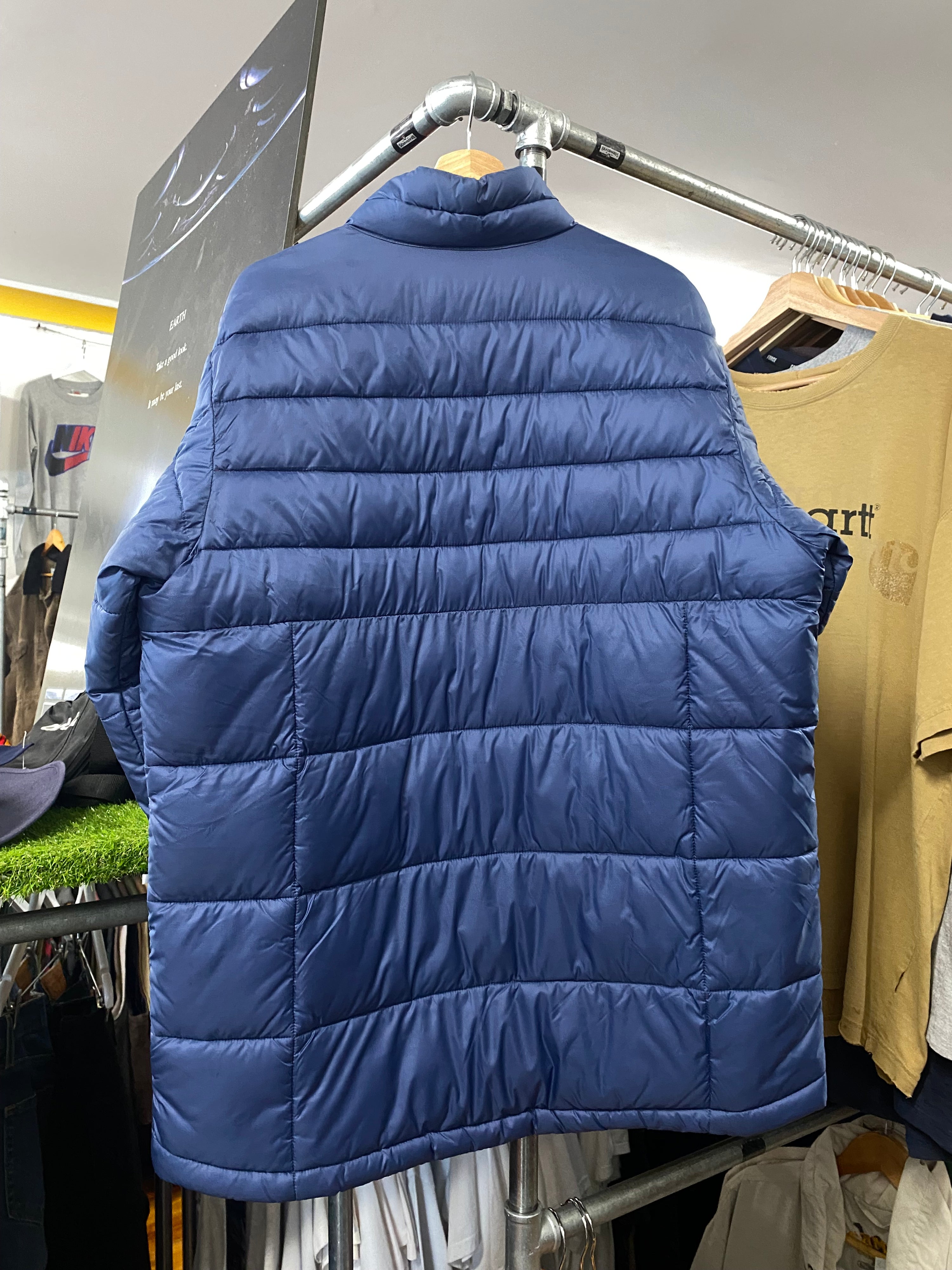 [L] Columbia Blue Zip Up Puffer