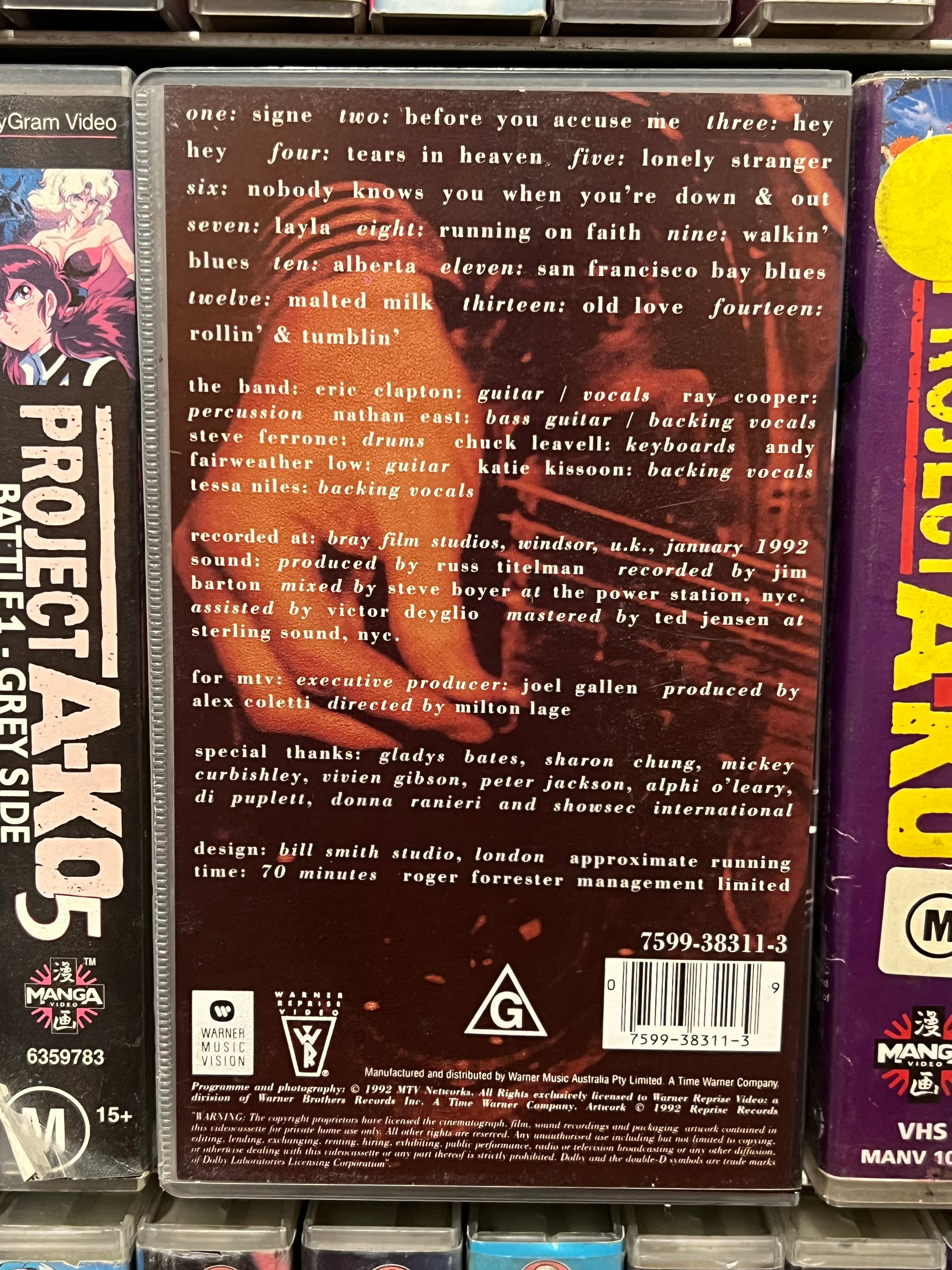 VHS: 1992 Eric Clapton Unplugged