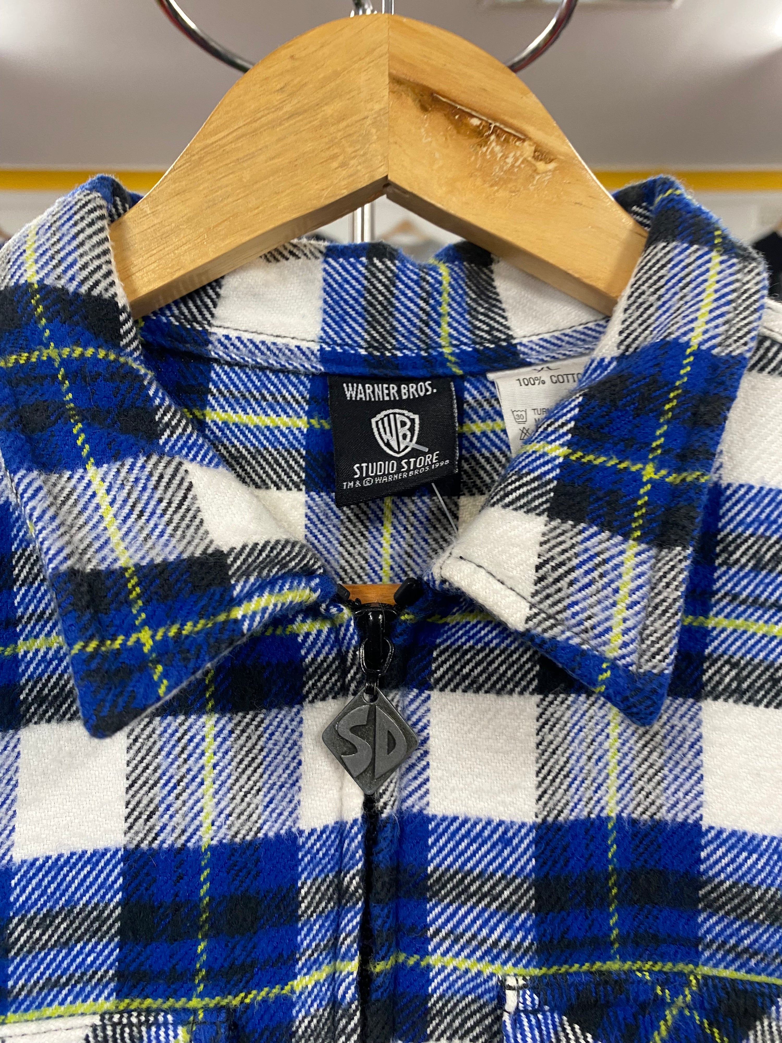 S - Vintage Scooby Doo Blue/White Flanny