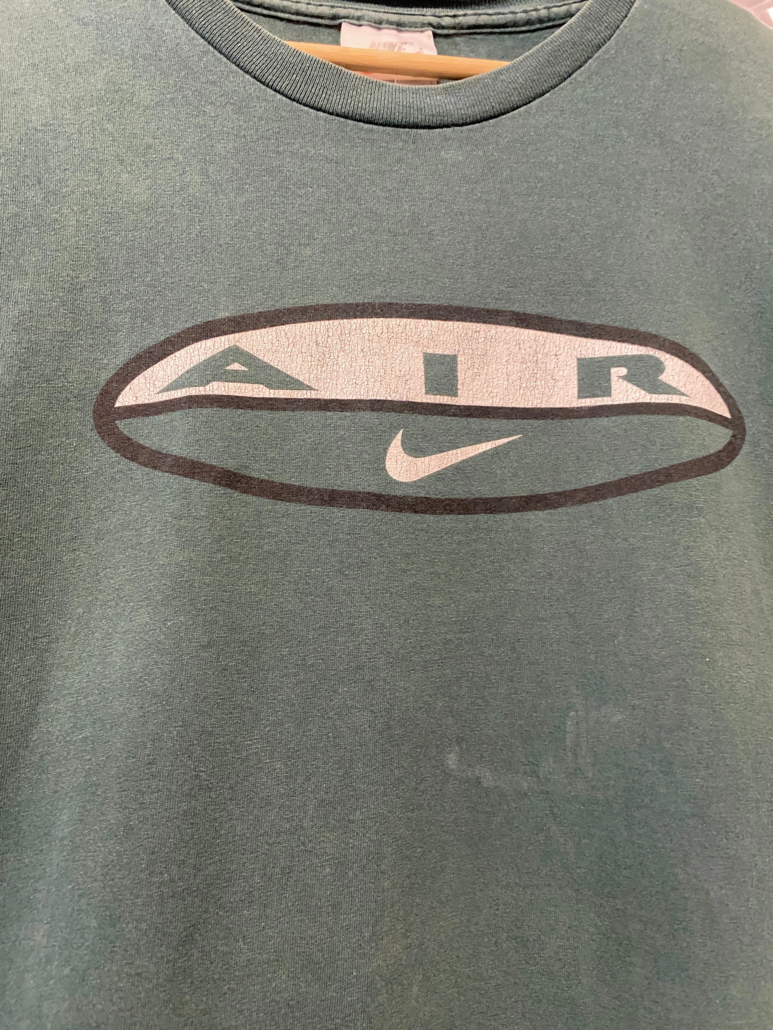 XL - 2000s Nike Air Green Oval Tee