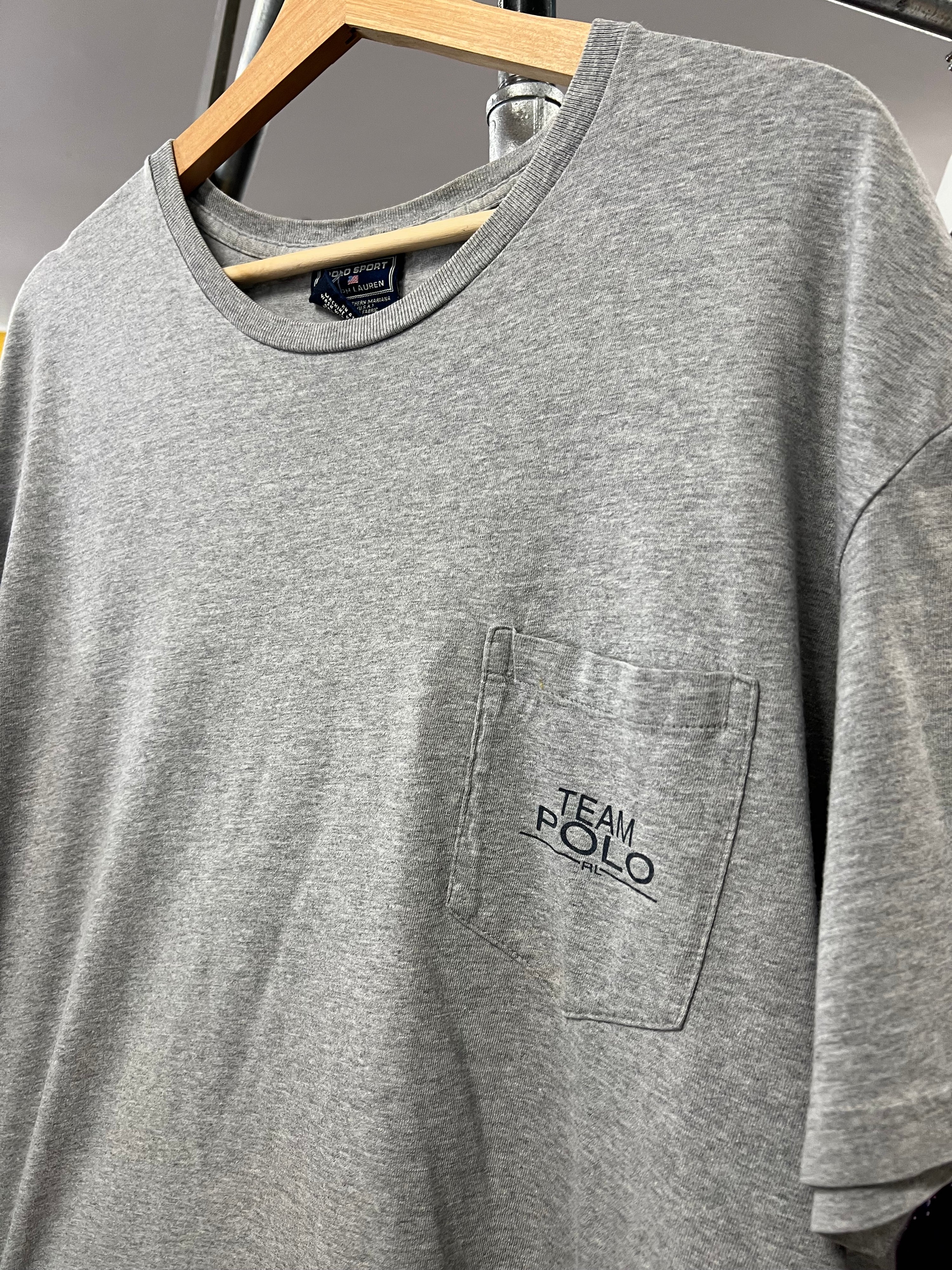 [L] RL Polo Sport DS Grey Pocket Tee
