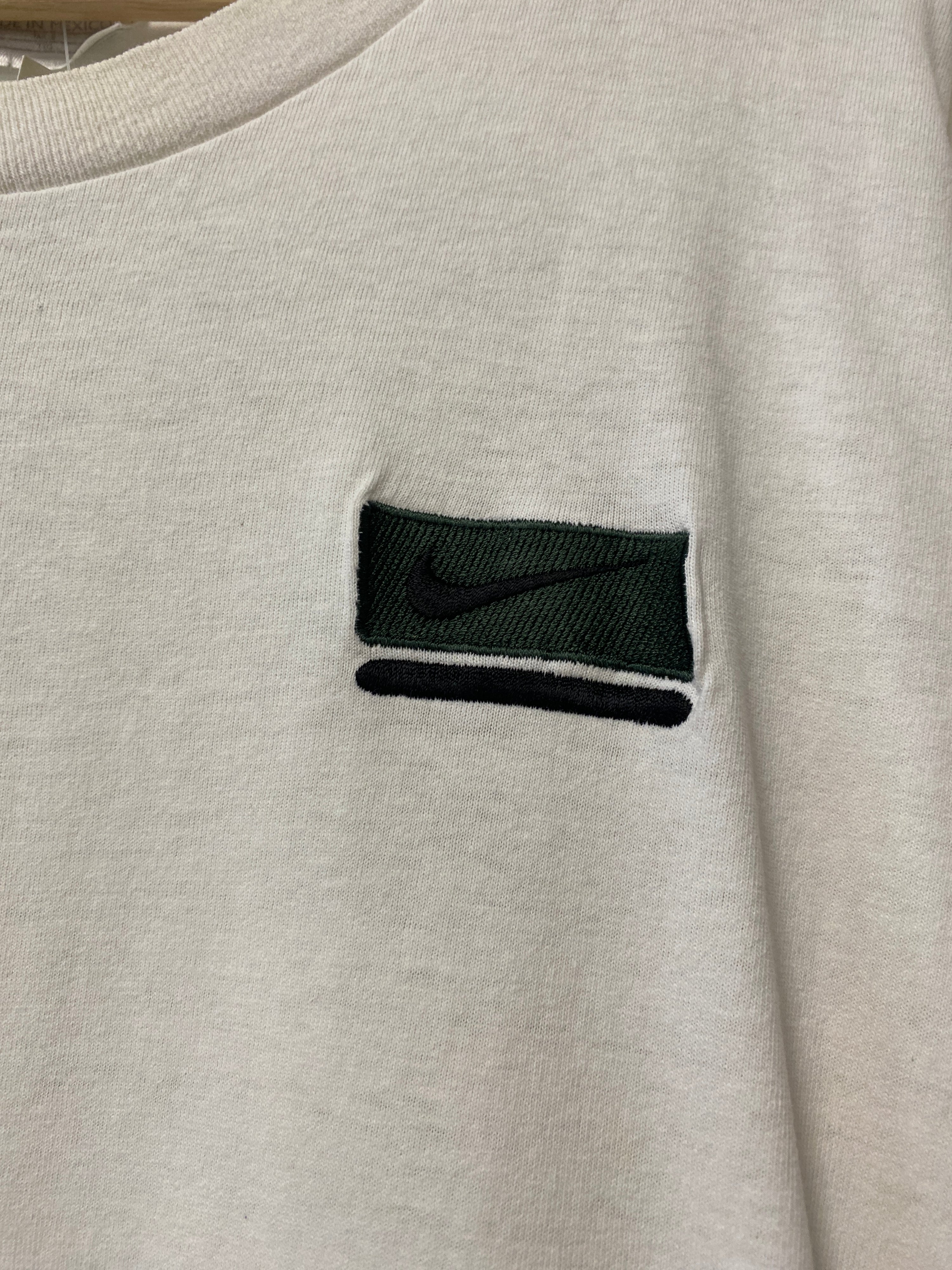 2XL - Vintage Nike Green Swoosh Big Print Rear