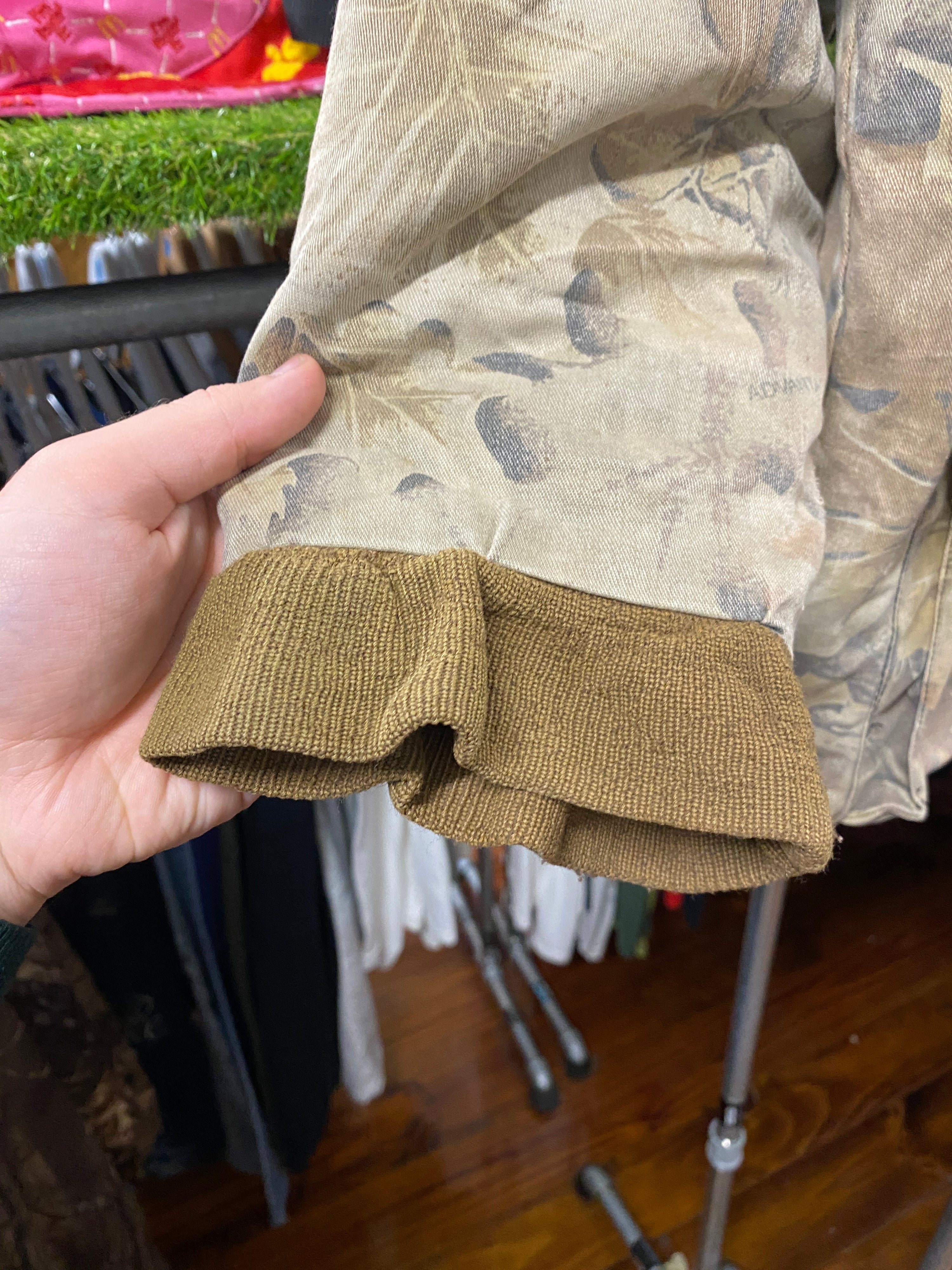 XL -Vintage Redhead Cargo Pocket Hooded Camo Jacket