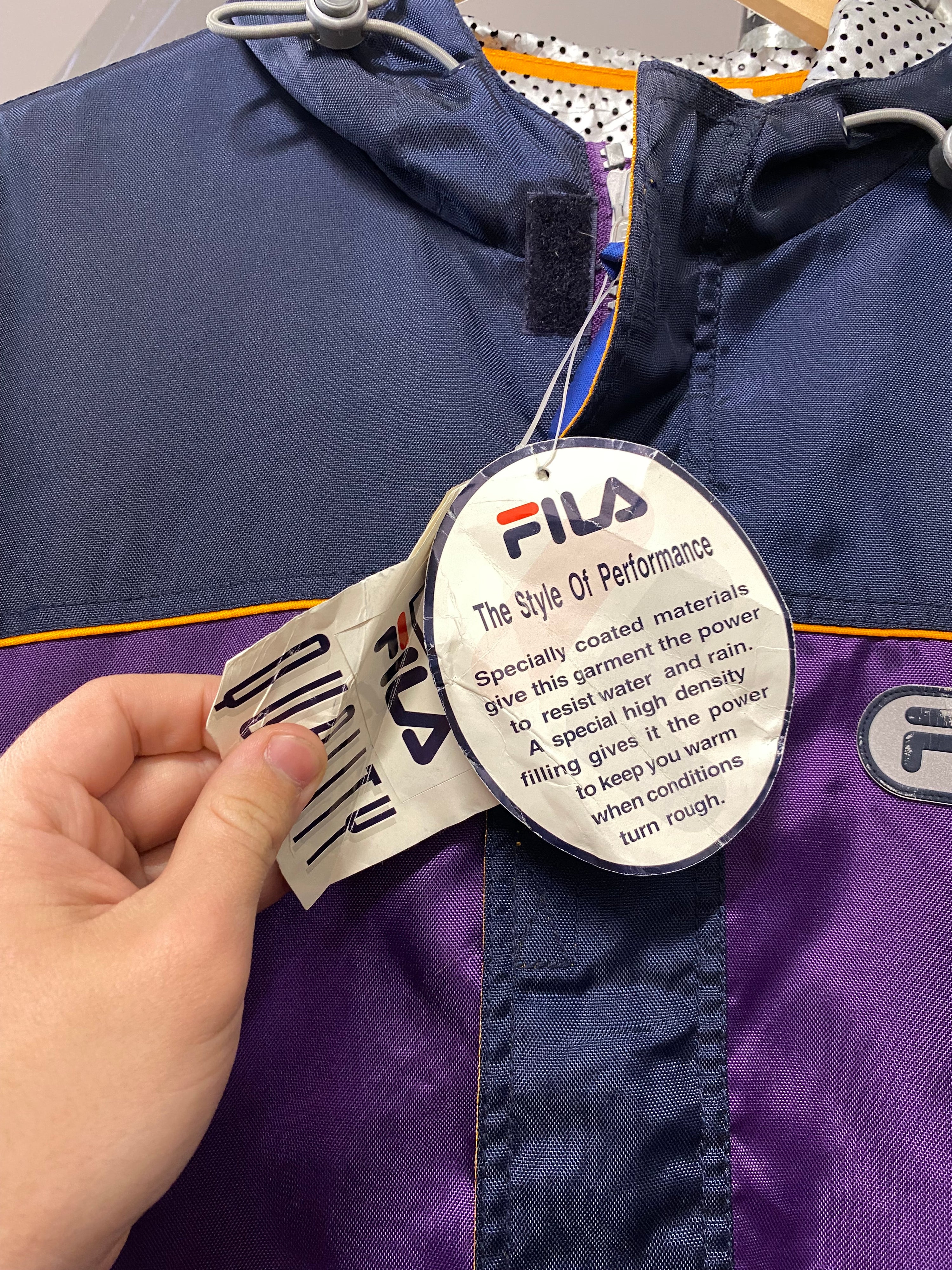 [M] Vintage Fila Purple Windbreaker BNWT