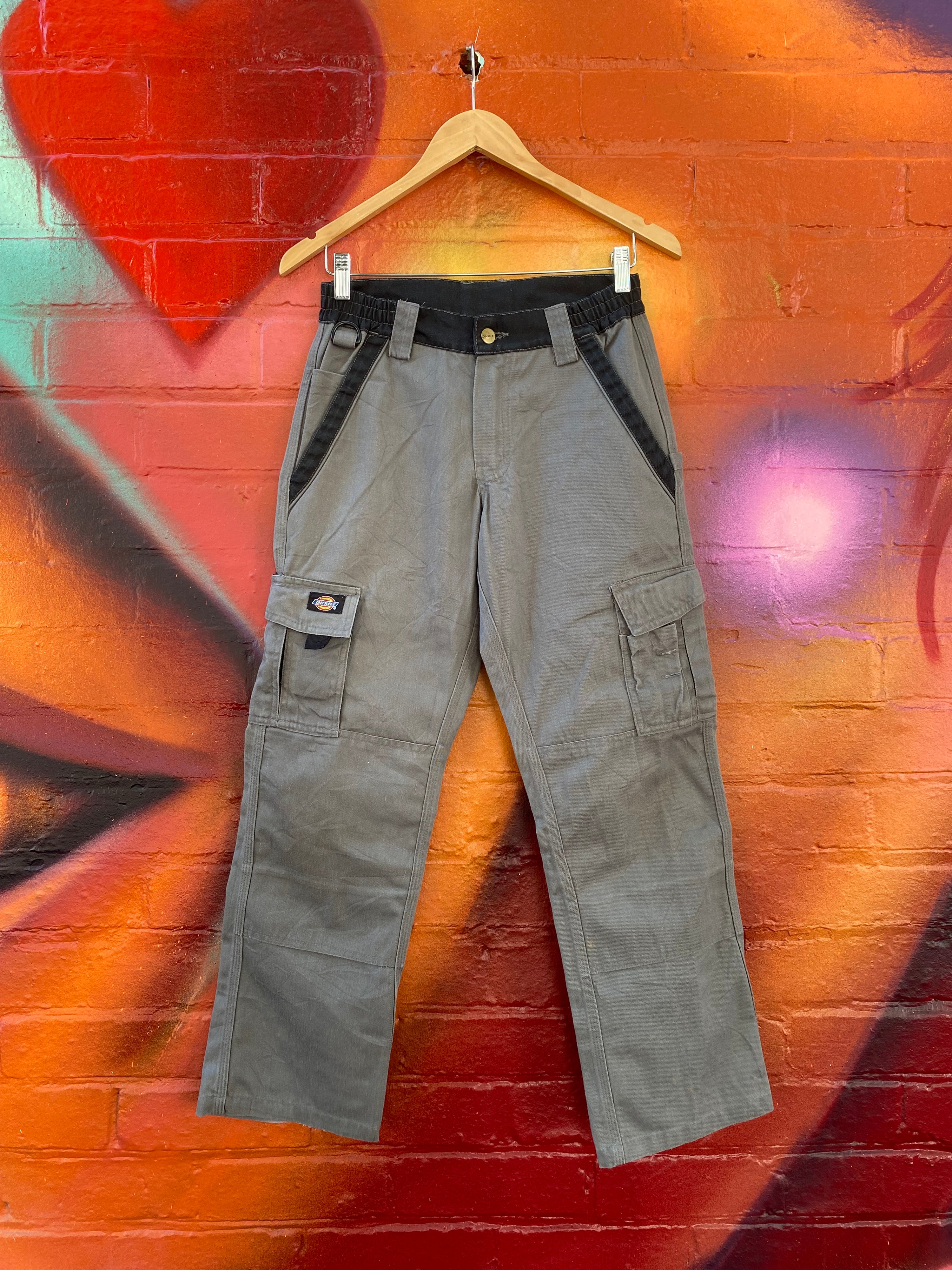 [28] Dickies Grey/Black Accents Work Pants