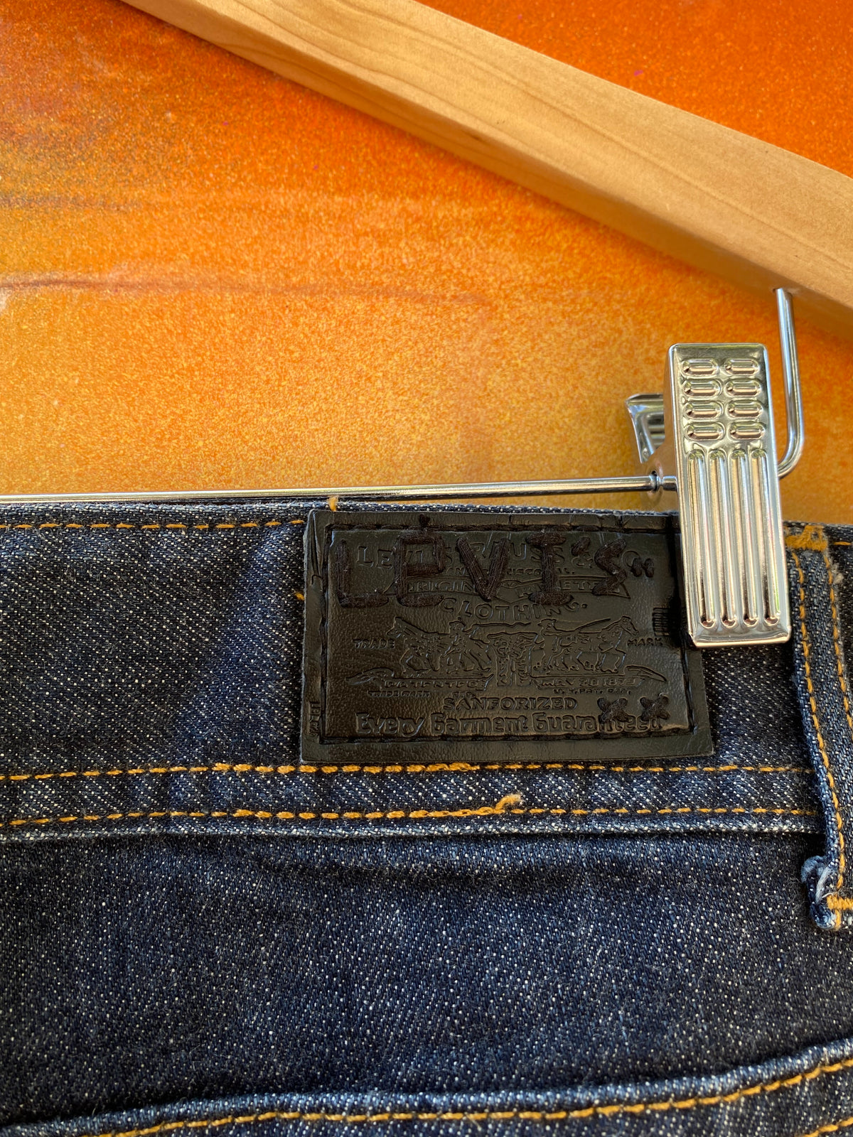 [12] Levi's 577 Black Super Straight Dark Blue Pants