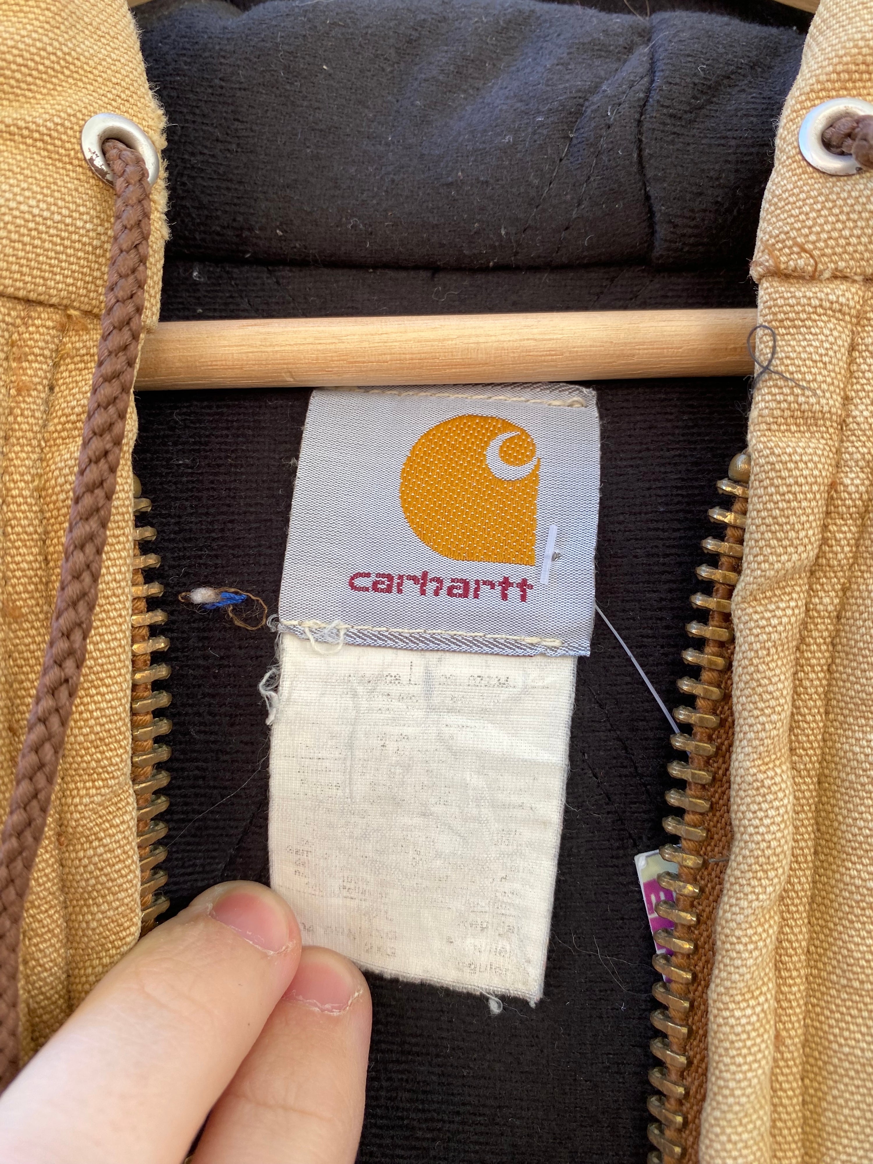 [2XL] Vintage Carhartt 'Luedtke Lumber' Tan Active Jacket