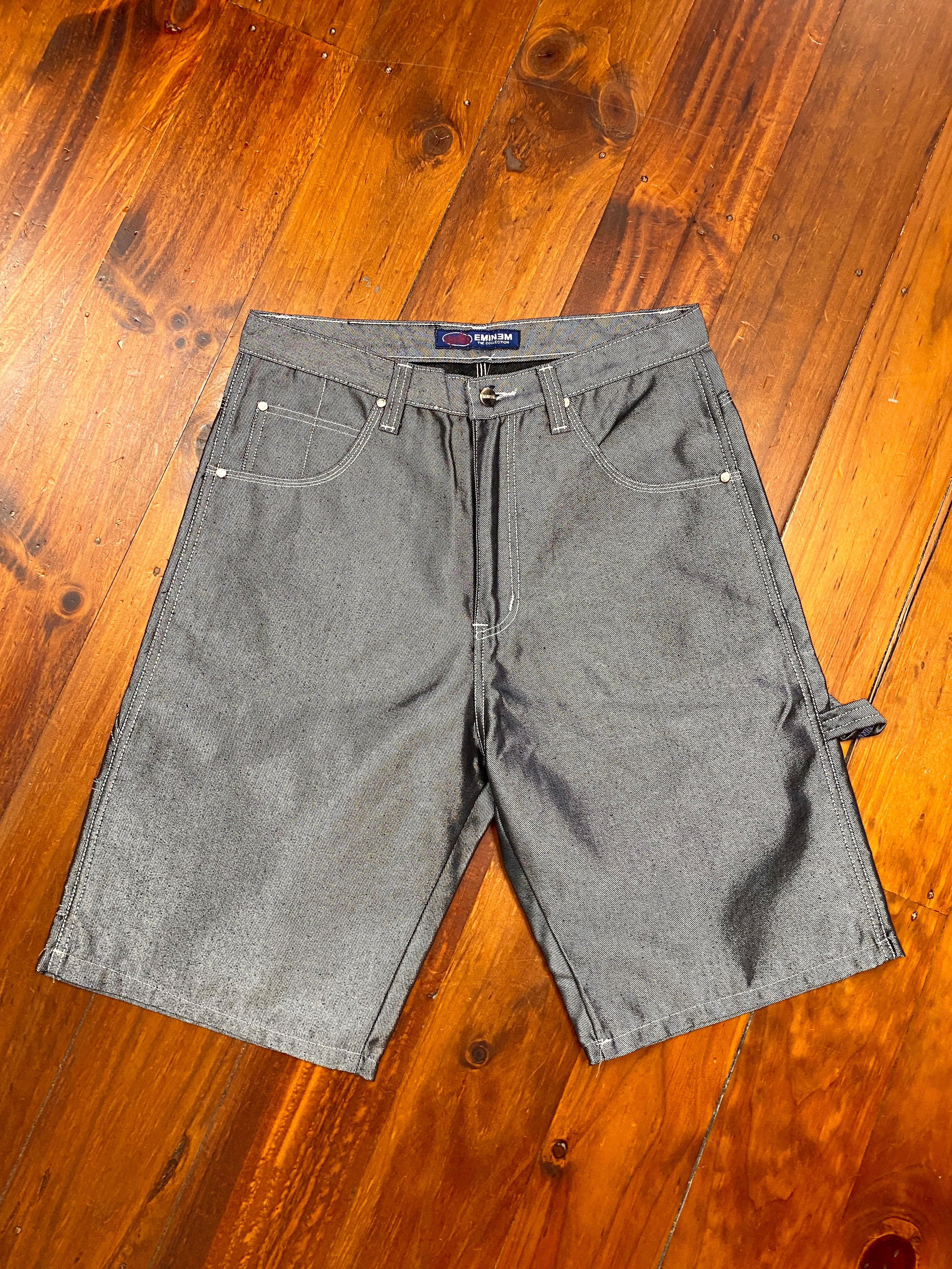 34 - Eminem 'The Collection' Shiny Silver Shorts