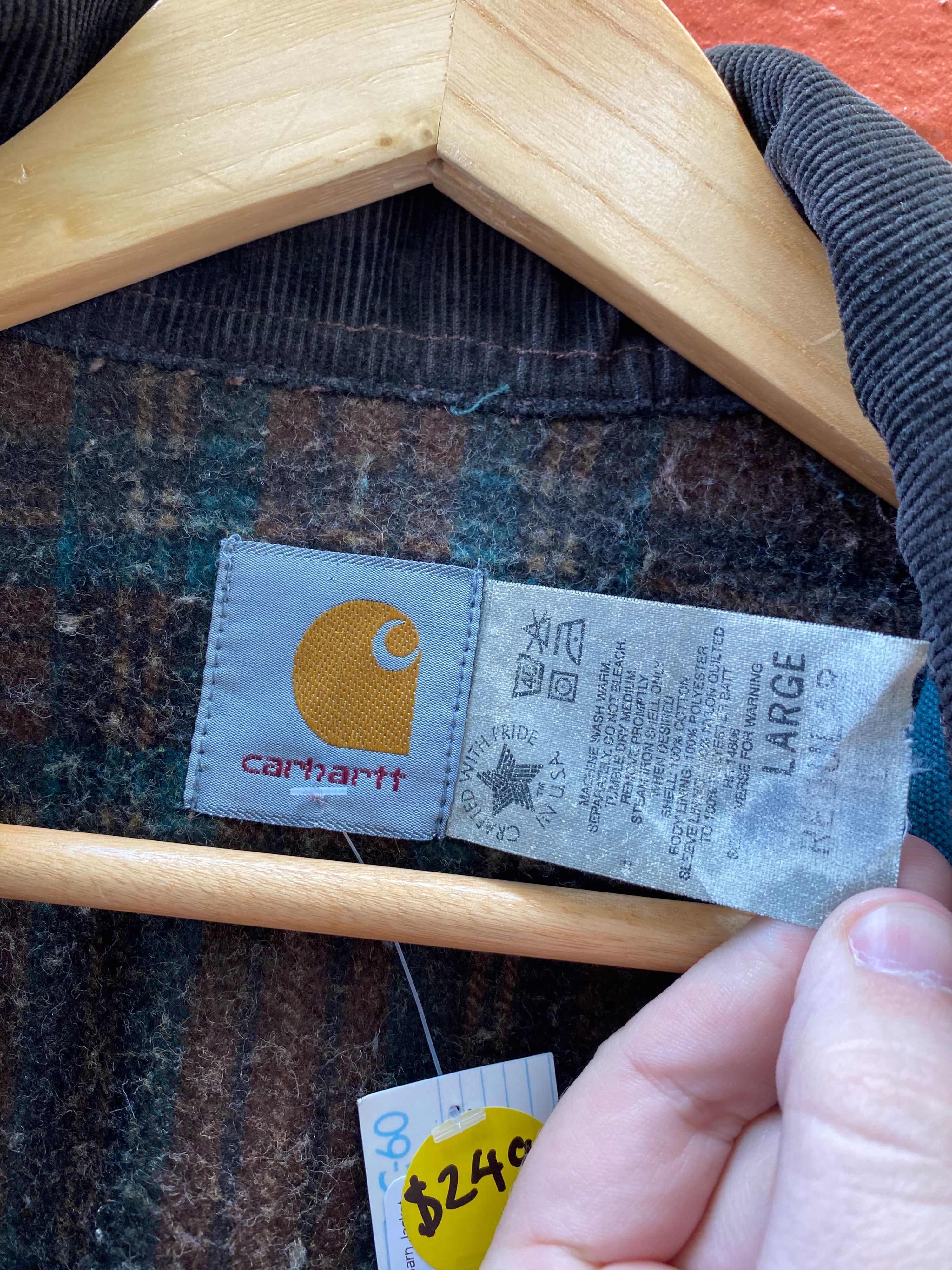 [L] Carhartt Emerald Green Cropped Barn Jacket