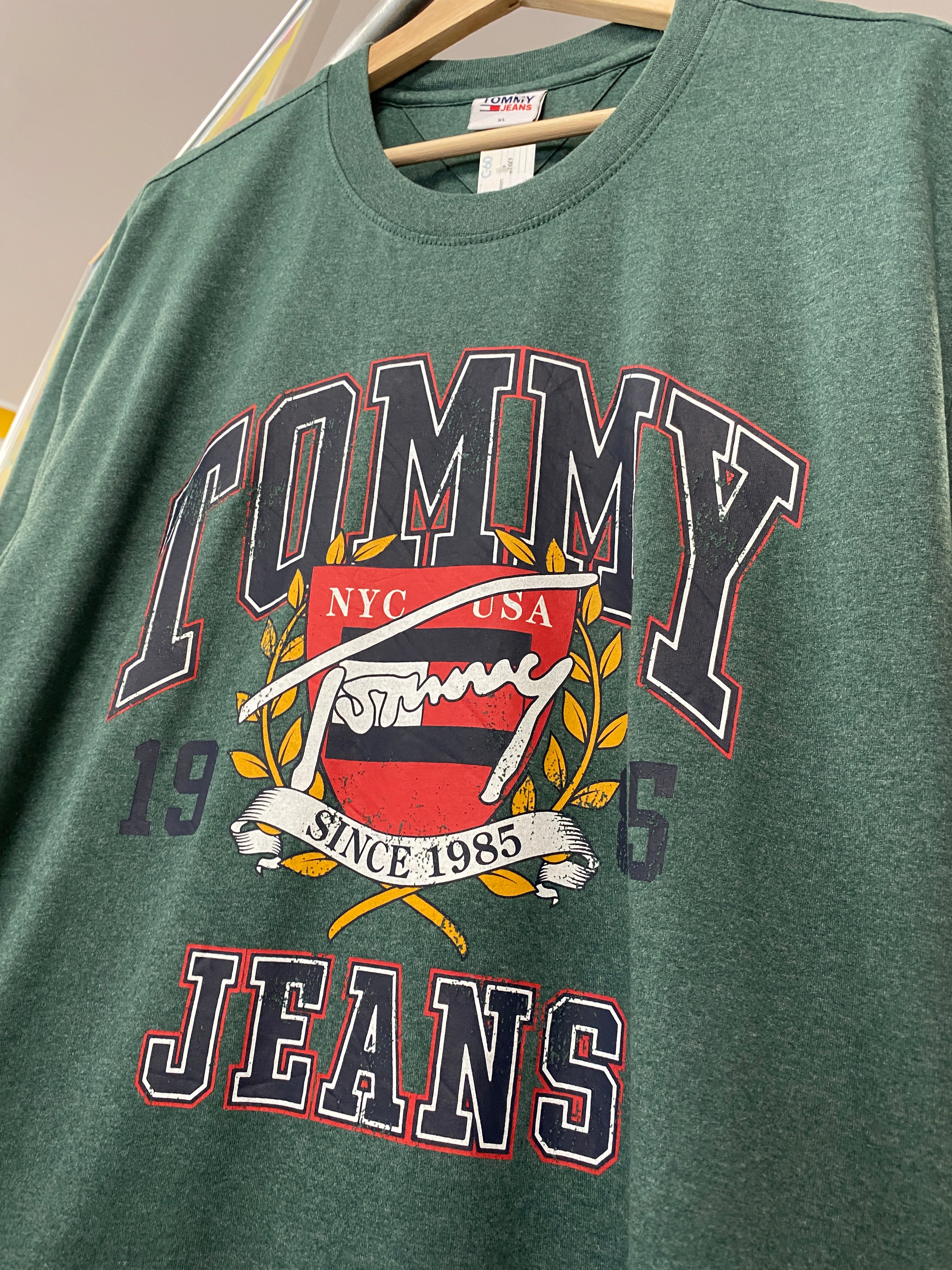 XL - Tommy Jeans Big Print Green Tee