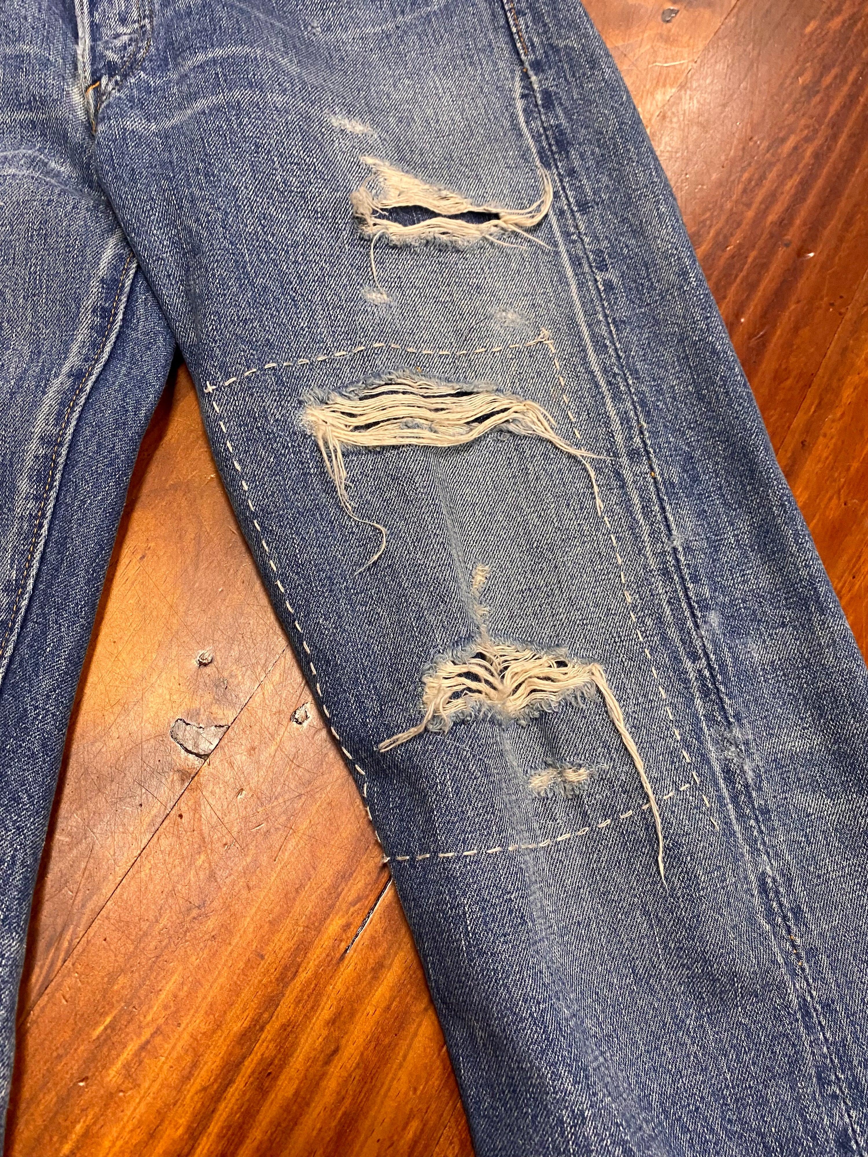 [30] Full Count & Co 1102 Vintage Wash Selvedge Denim Jeans