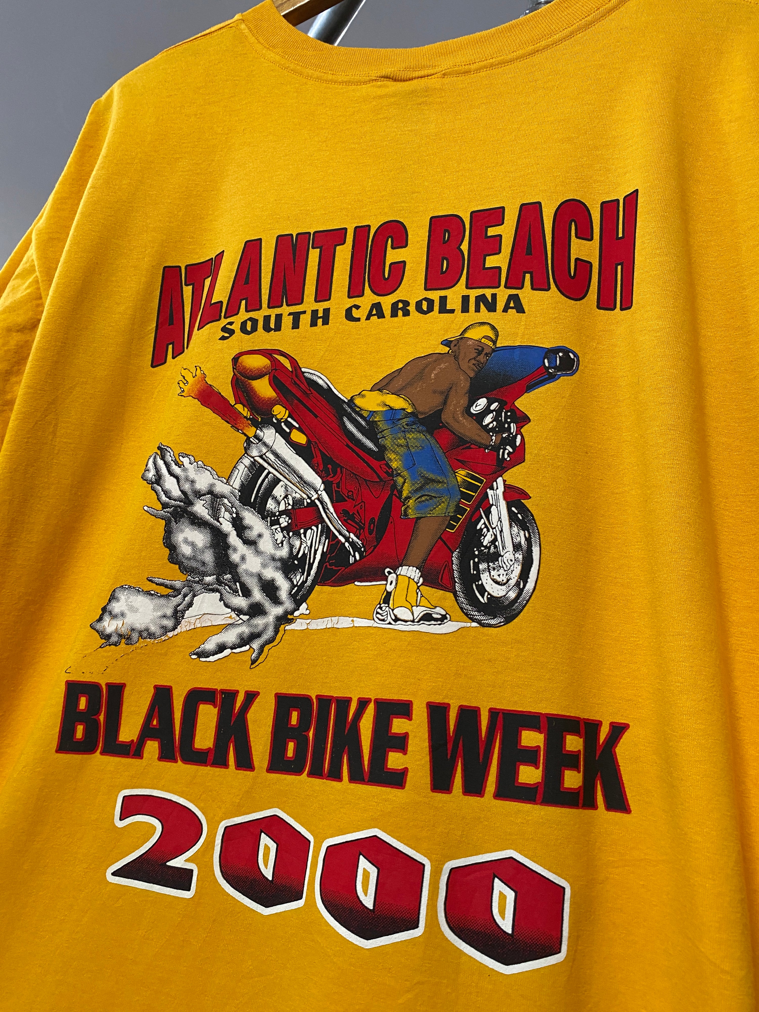 XL - 2000 Atlantic Beach Black Bike Week Yellow DS