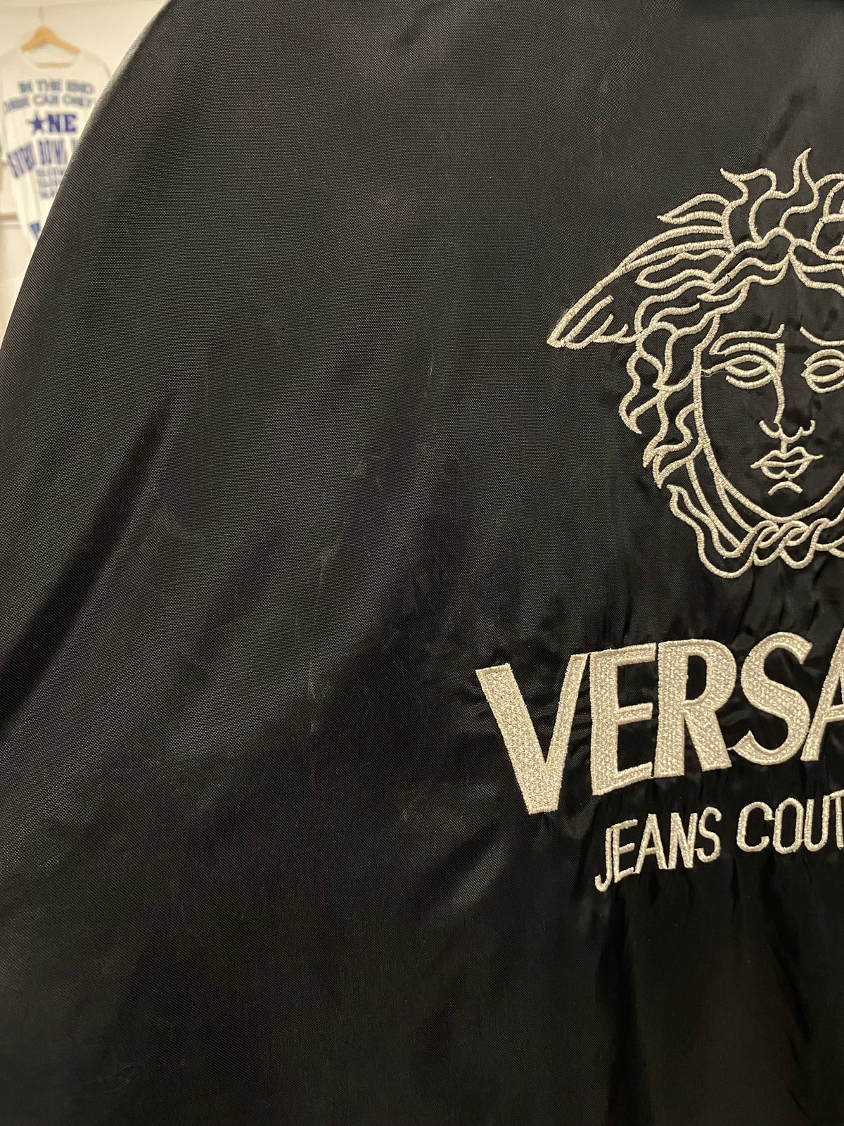 [XL] Bootleg Versace Black Zip-up Jacket