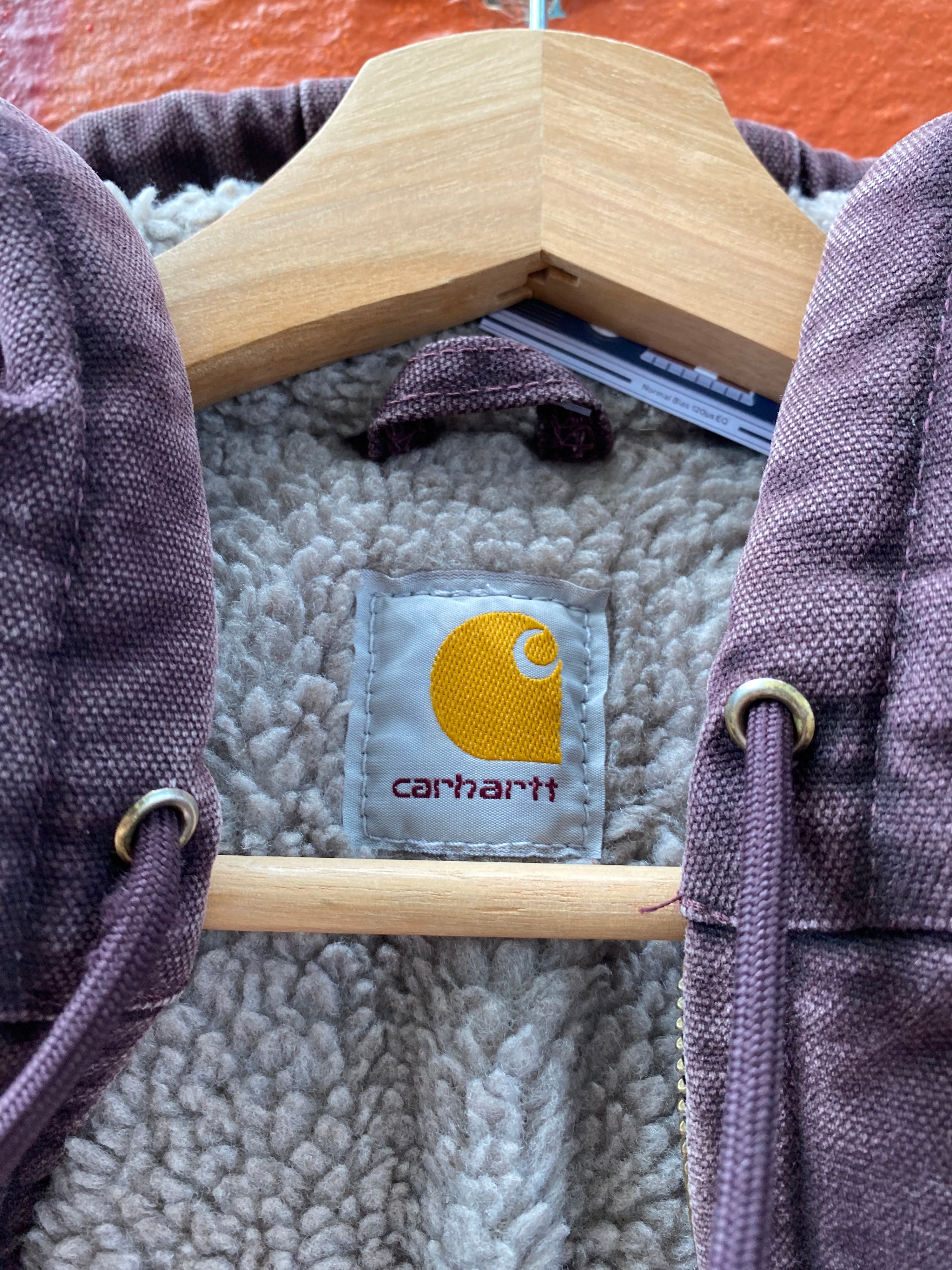 [S] Carhartt Faded Plum Active Jacket Fleece Lining