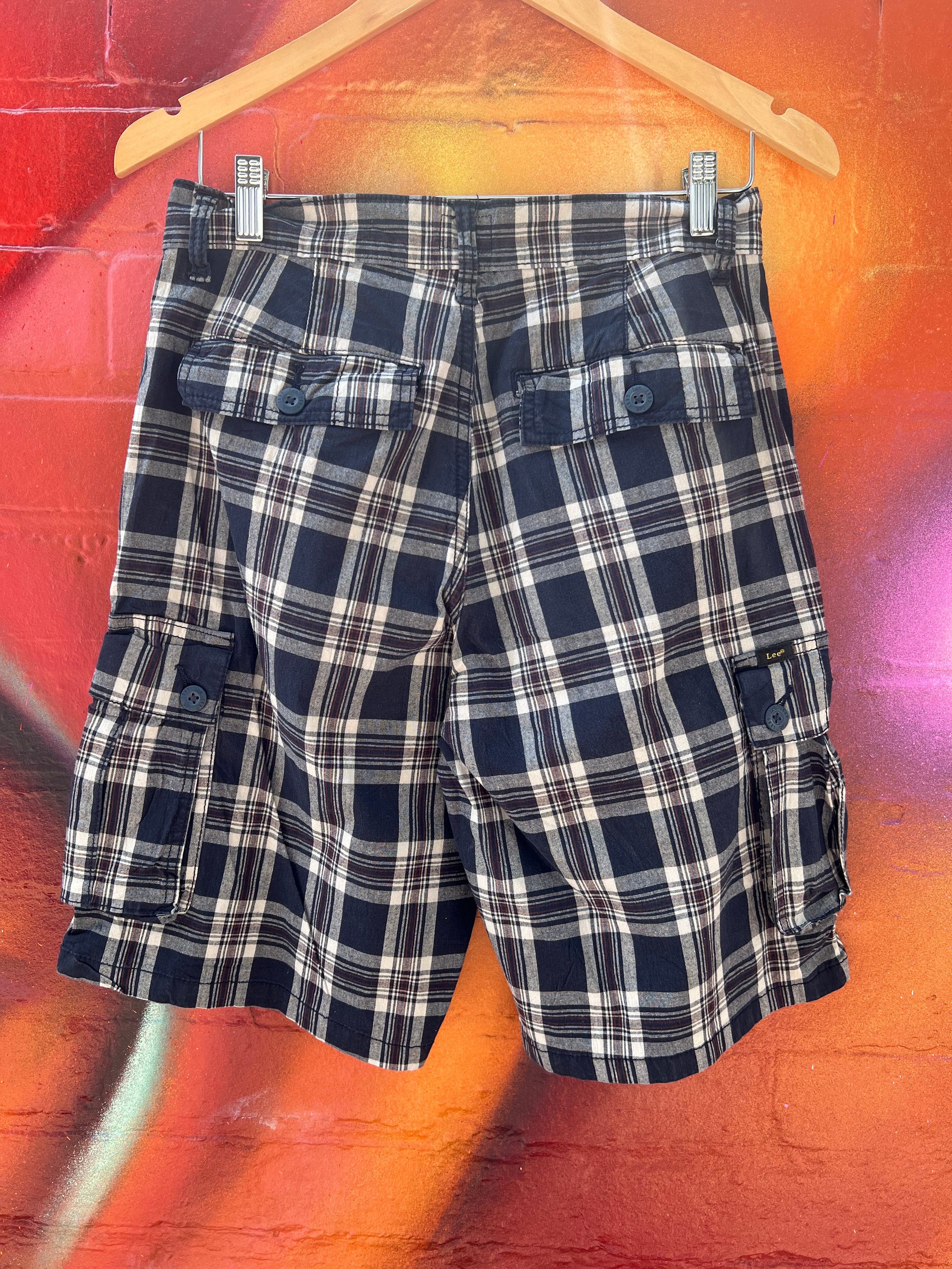 [29] LEE Plaid Cargo Shorts