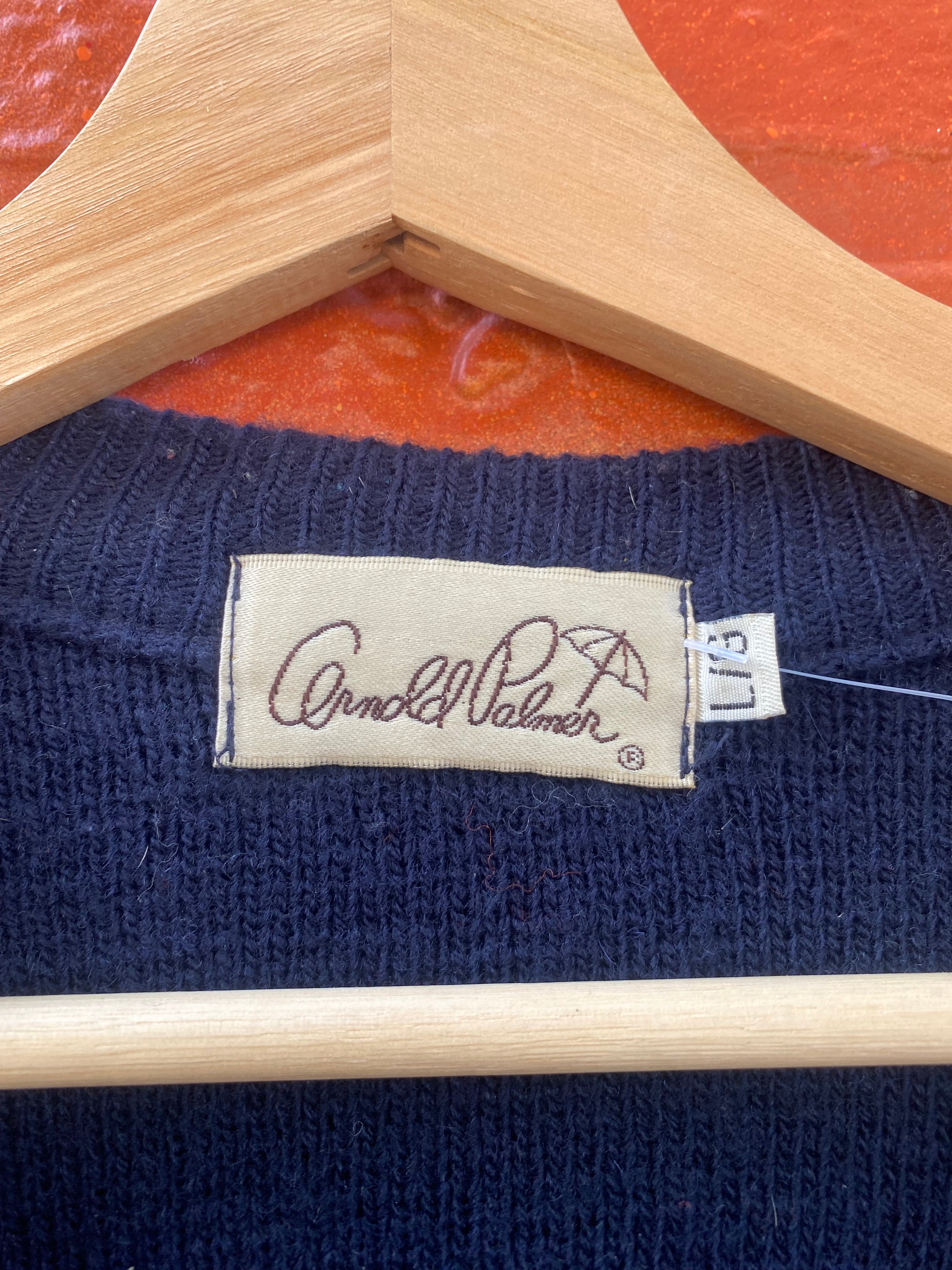 [L] Arnold Palmer Umbrella Logo Knit Cardigan
