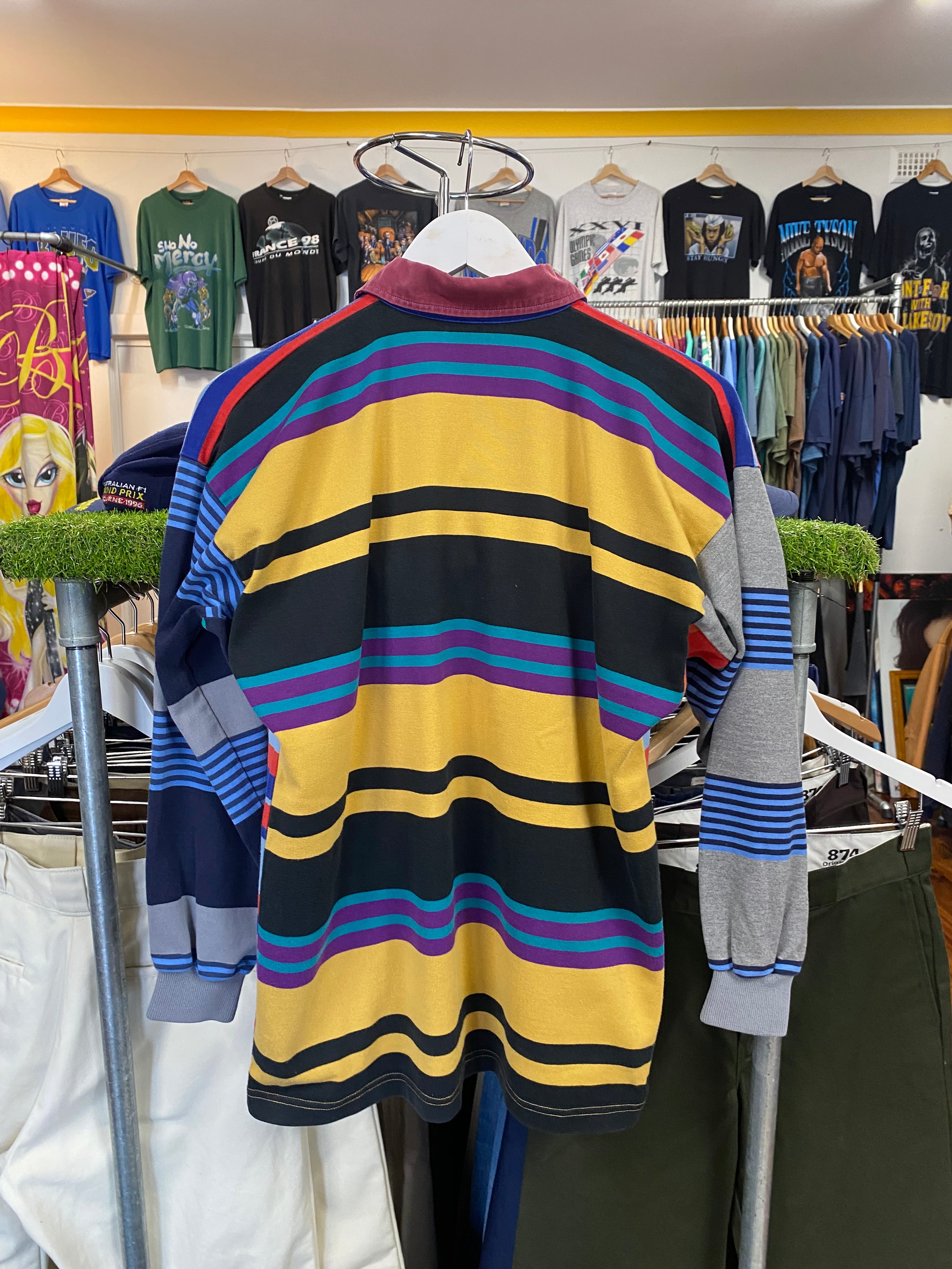 [S] Canterbury Striped Long Sleeve Rugby Jumper