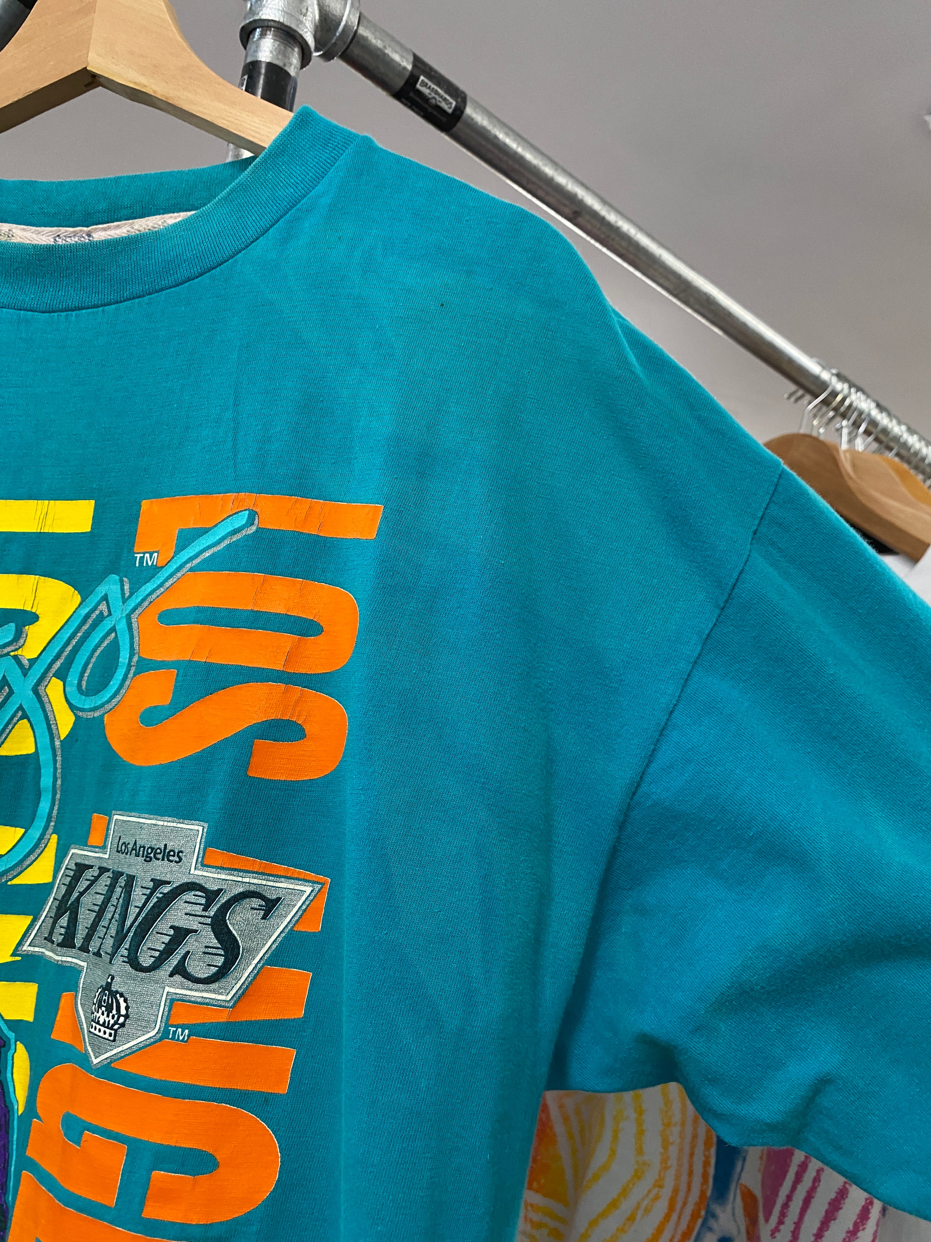 L - 1991 Los Angeles Kings Ice Hockey Teal Tee