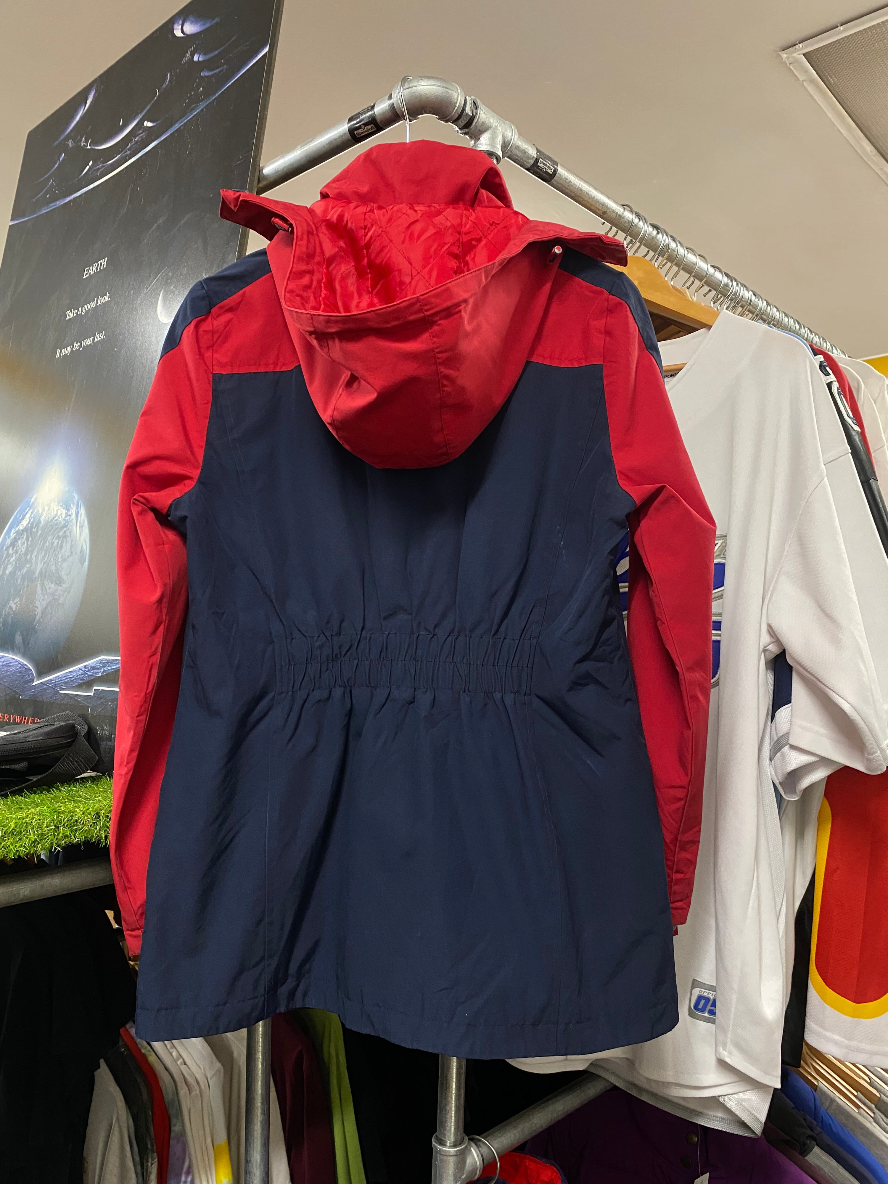 [S] Tommy Hilfiger Red Hooded Rainjacket