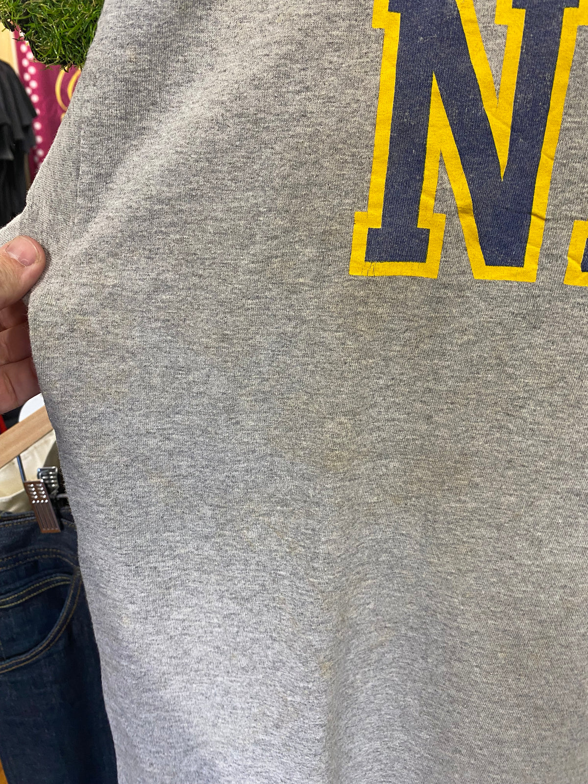 2XL - NAVY Bayside Grey Tee