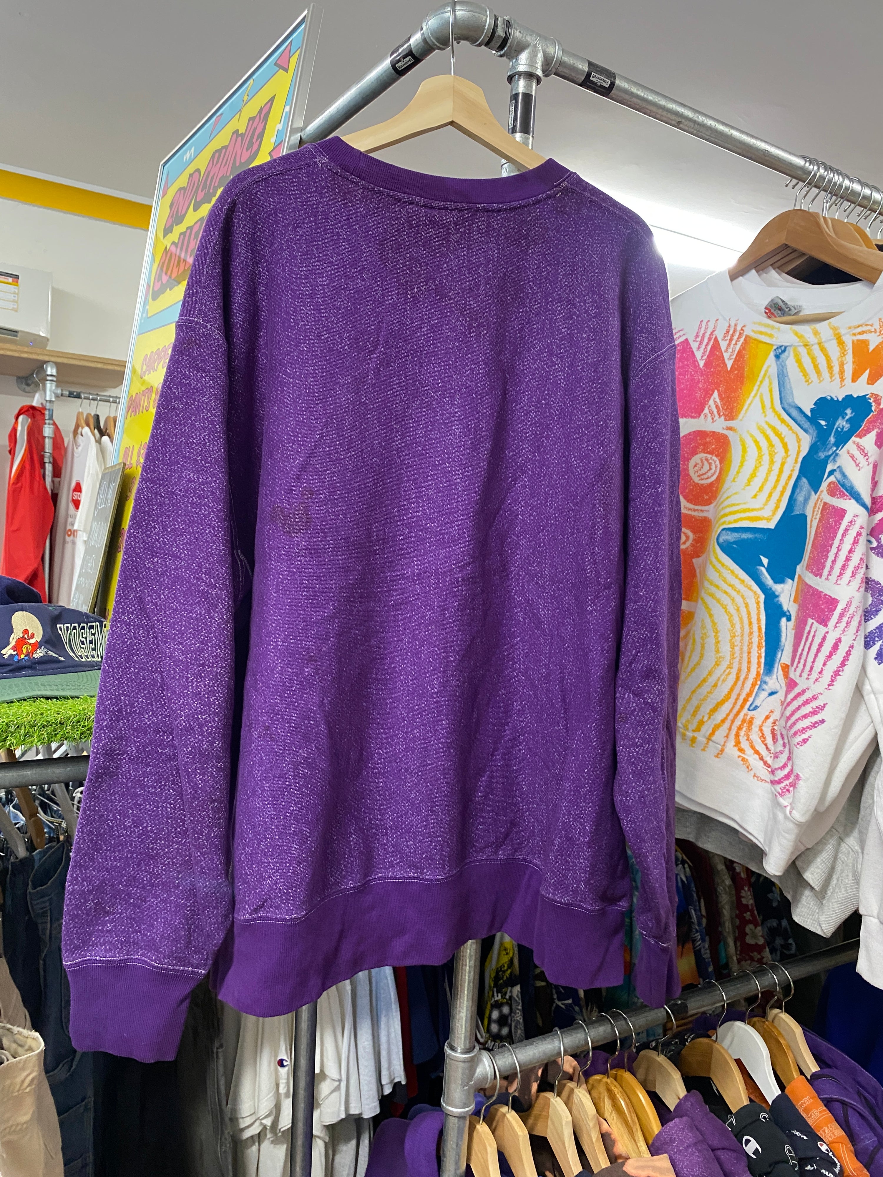 2XL - East Carolina x Champion Dyed Purple Reverse Weave Sweat