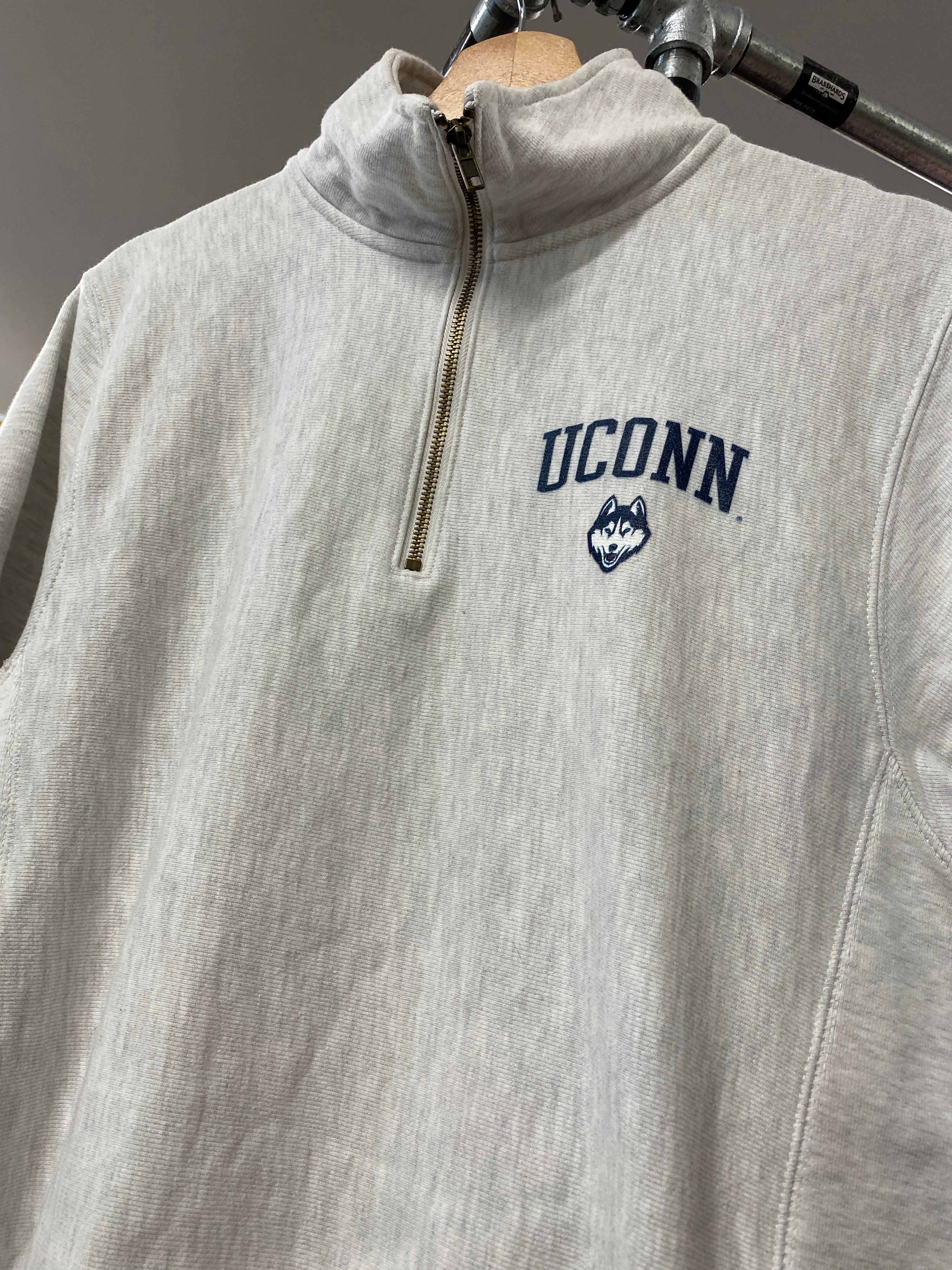 M - UCONN Champion Reverse Weave 1/4 Zip