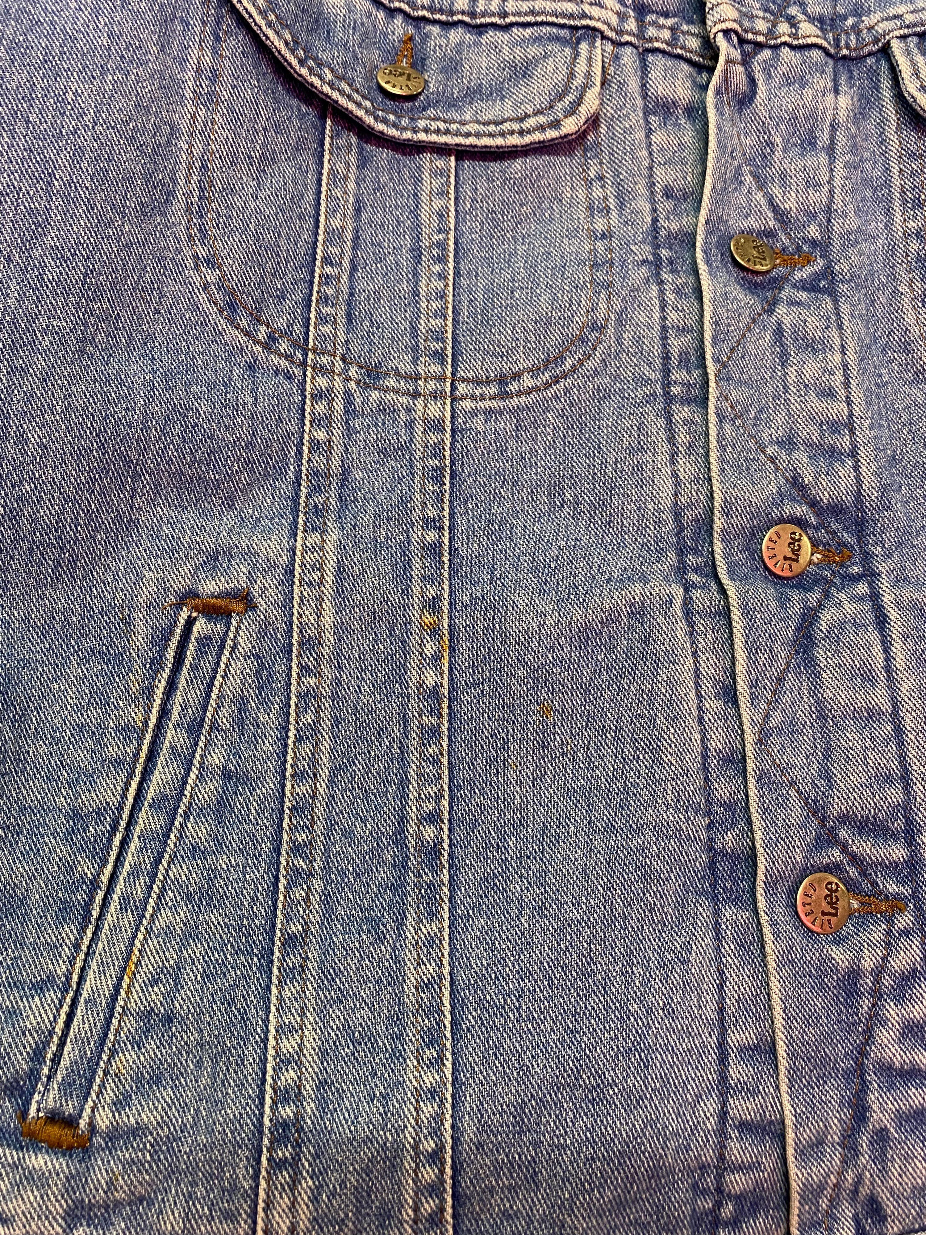 [XL] Vintage 1980s LEE Rivited Blanket Lined Denim Jacket