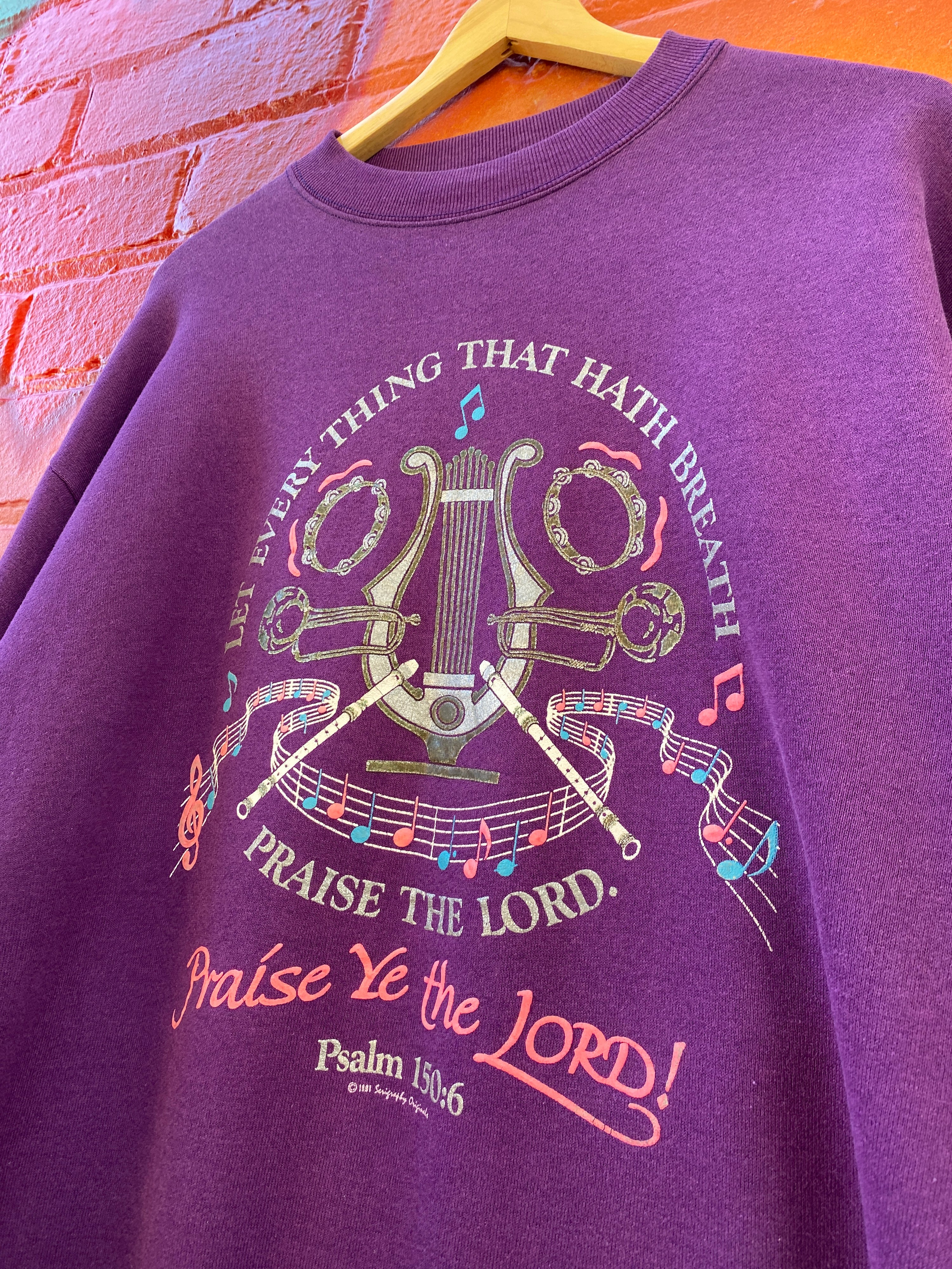 XL - 1991 Praise The Lord Purple Jumper