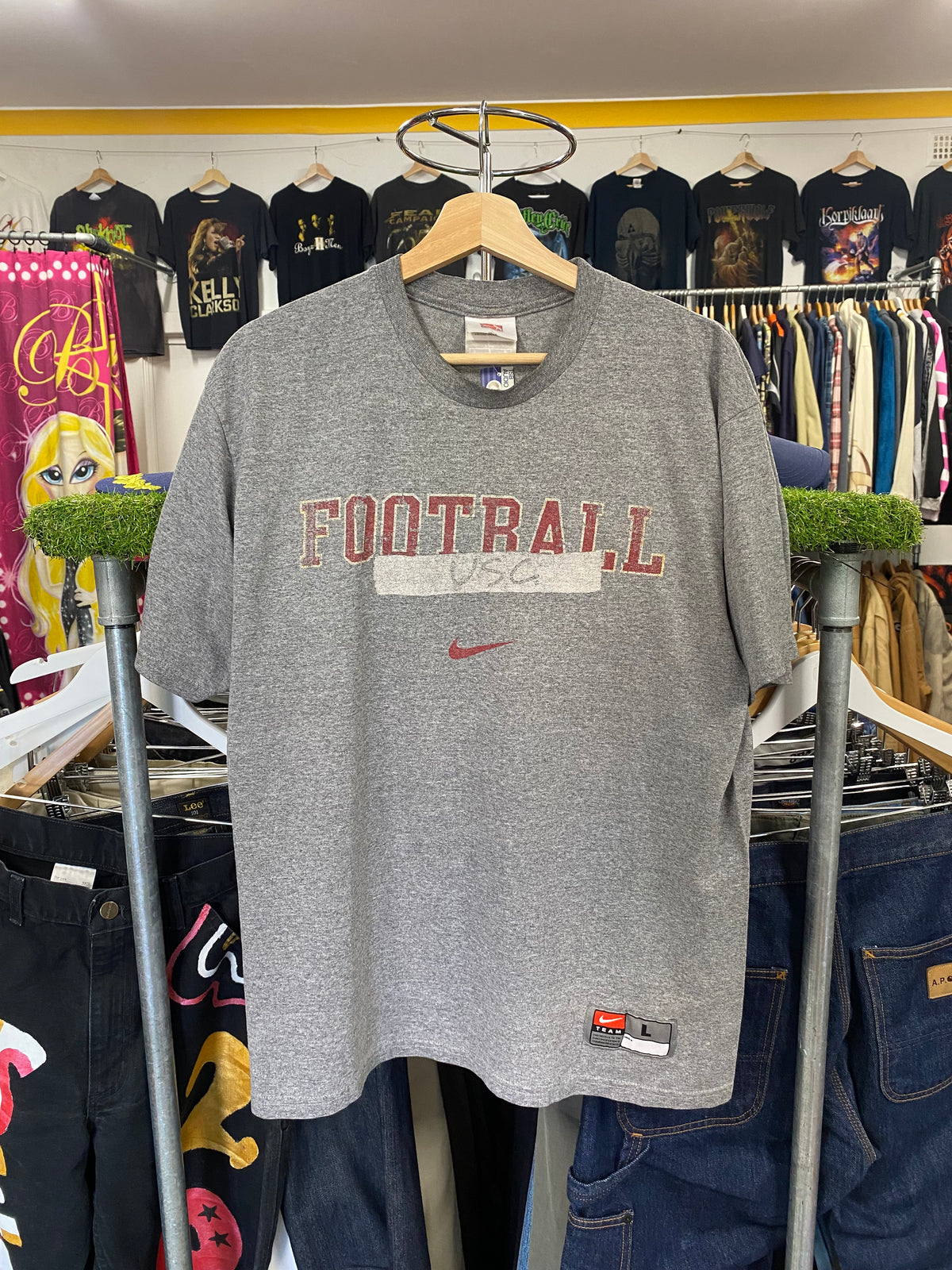 L - Vintage Nike USC Football DS Grey Tee