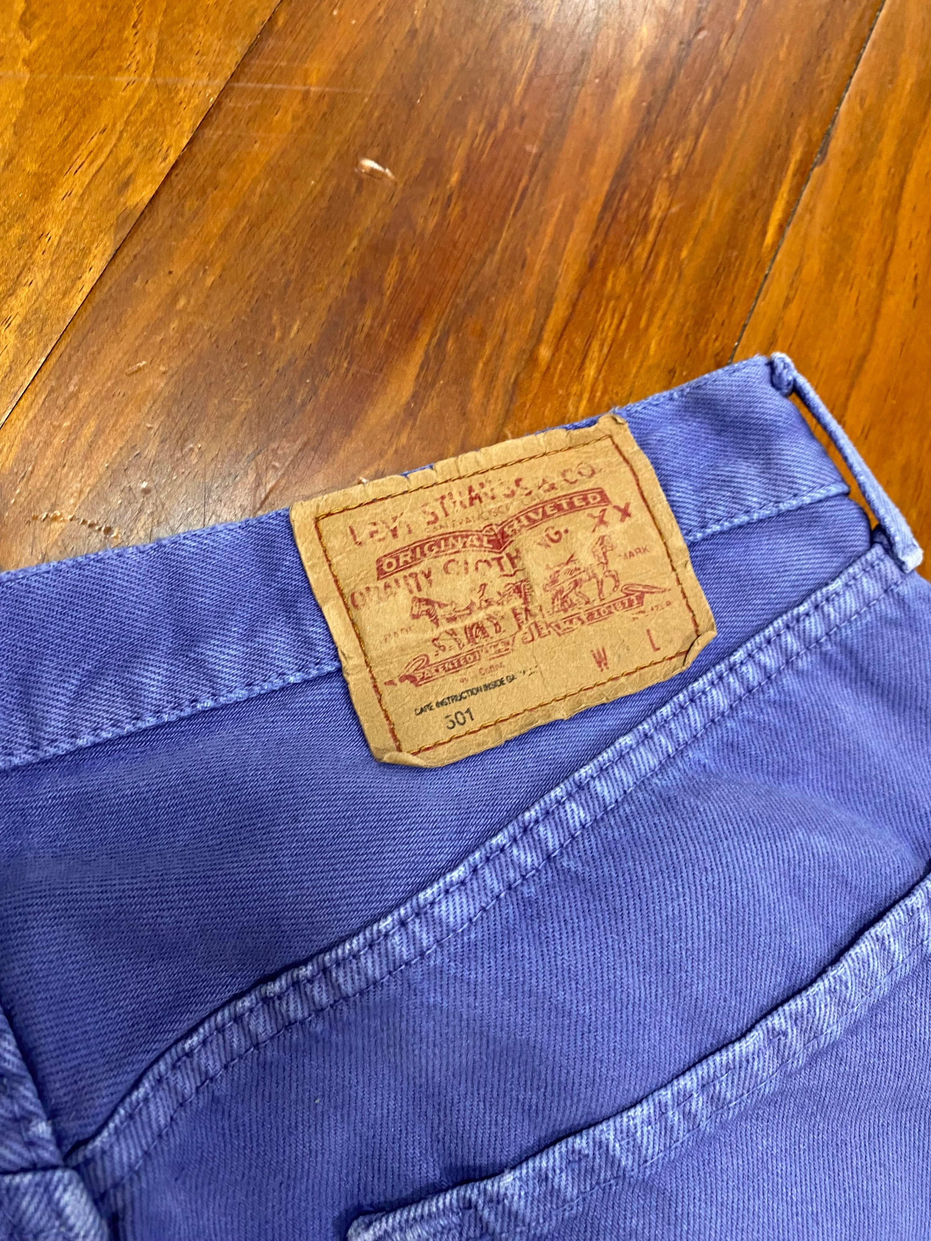 [29] Levis 501 Purple Dyed Jeans 29x30