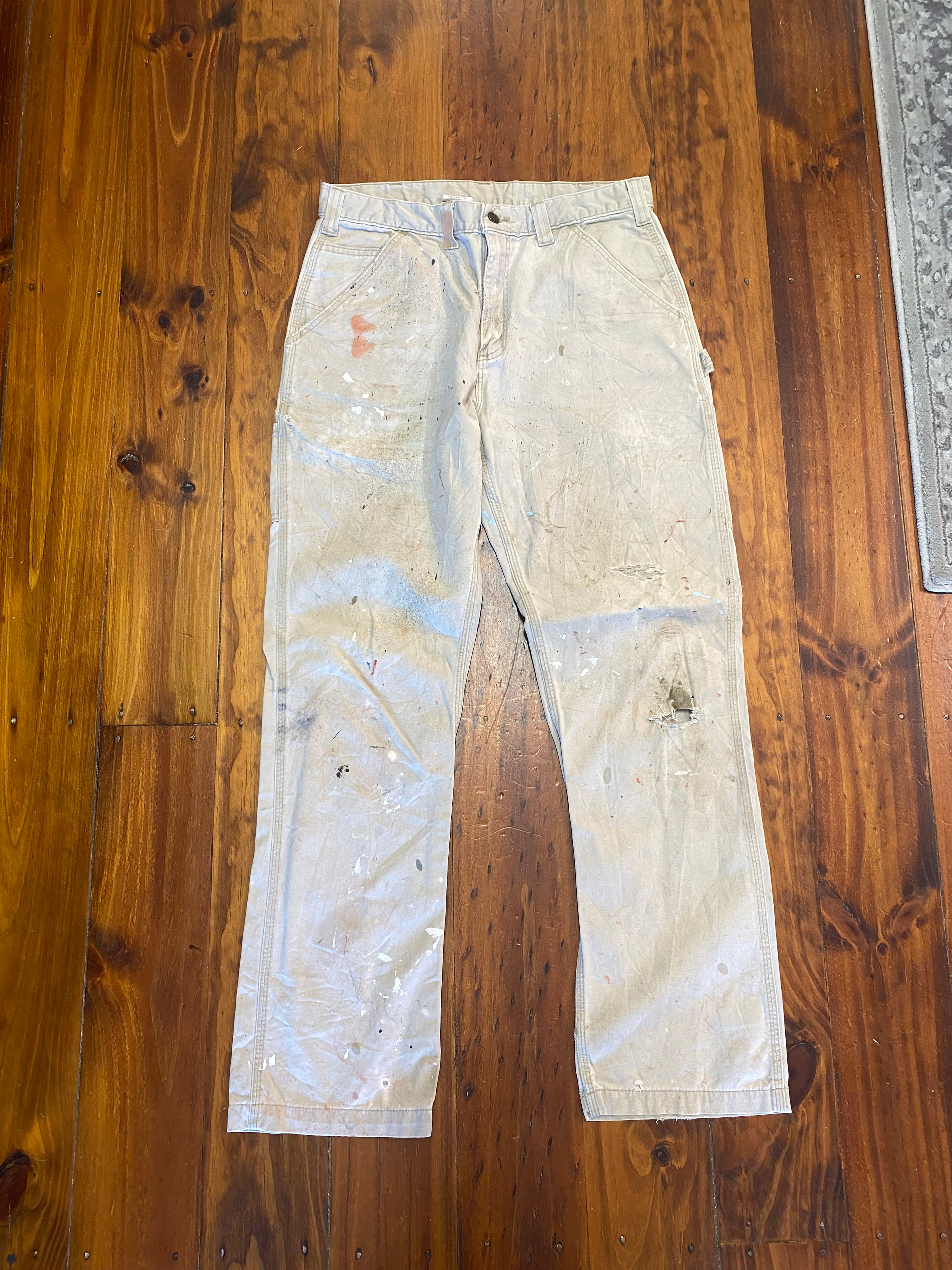 [34] Carhartt Paint Spatter Stone Work Pants 34x34