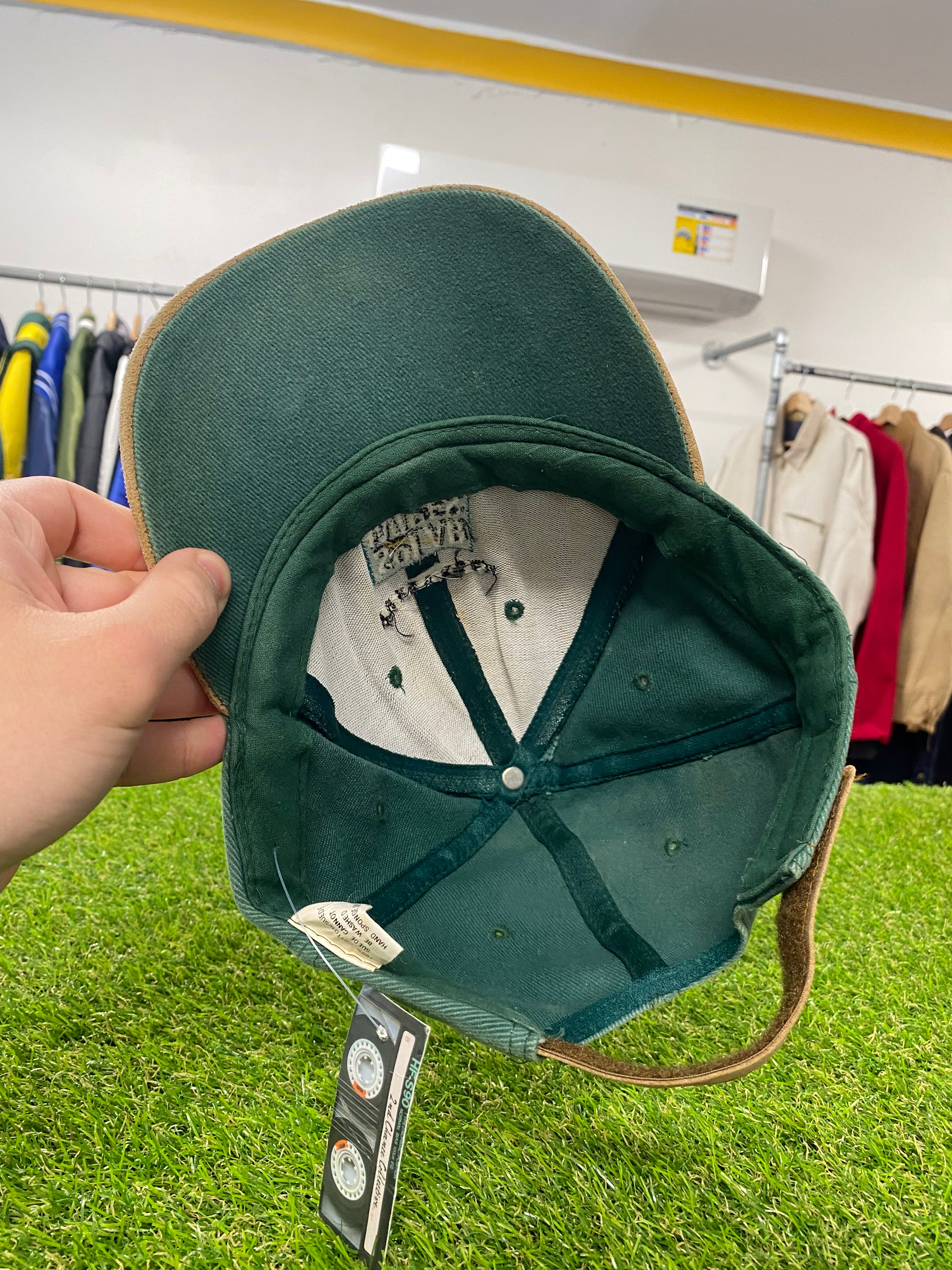 Vintage Solar Wipes Sunscreen Faded Green Hat