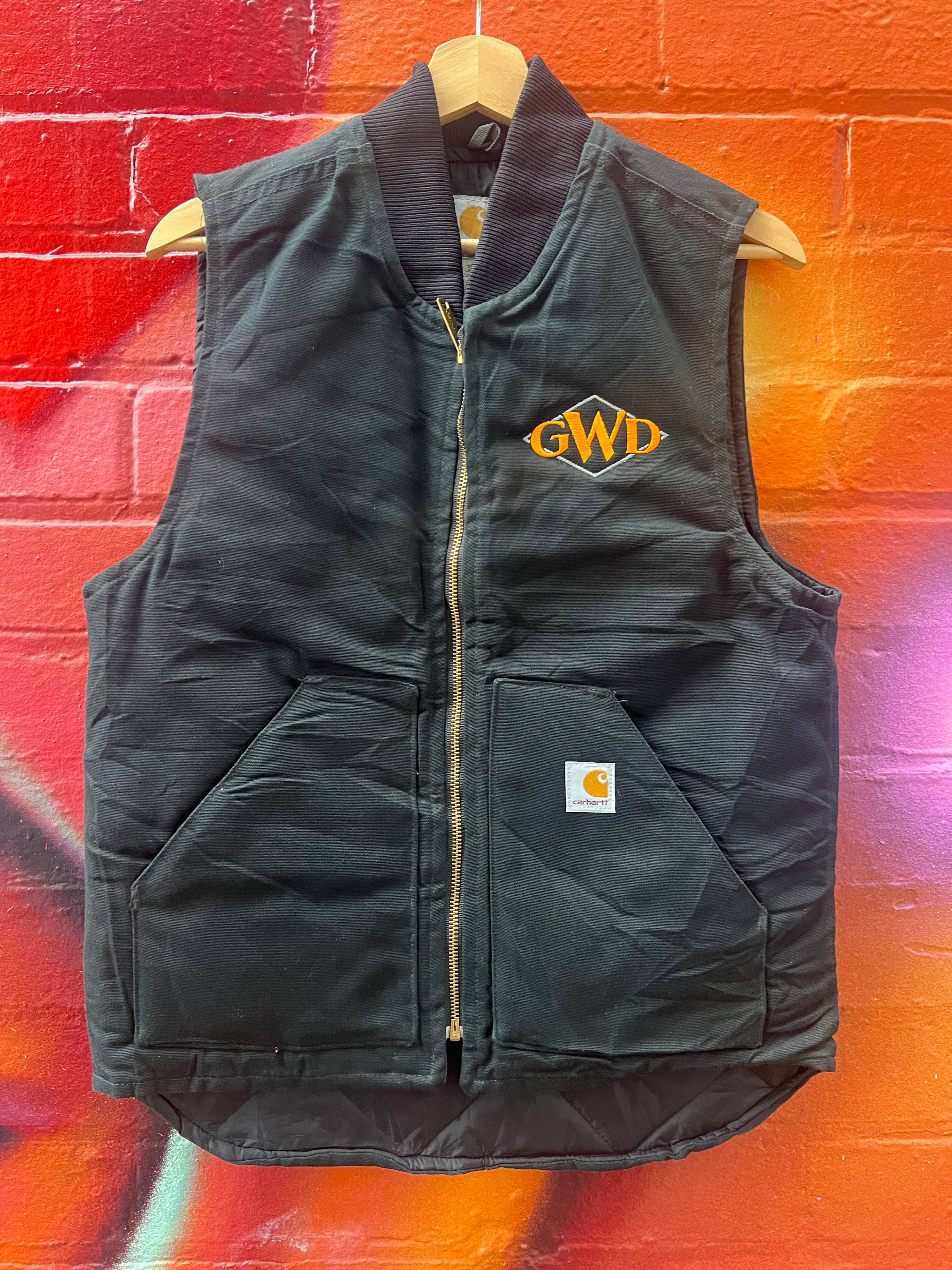 [S] Vintage Carhartt Black Vest V01 'GWD'