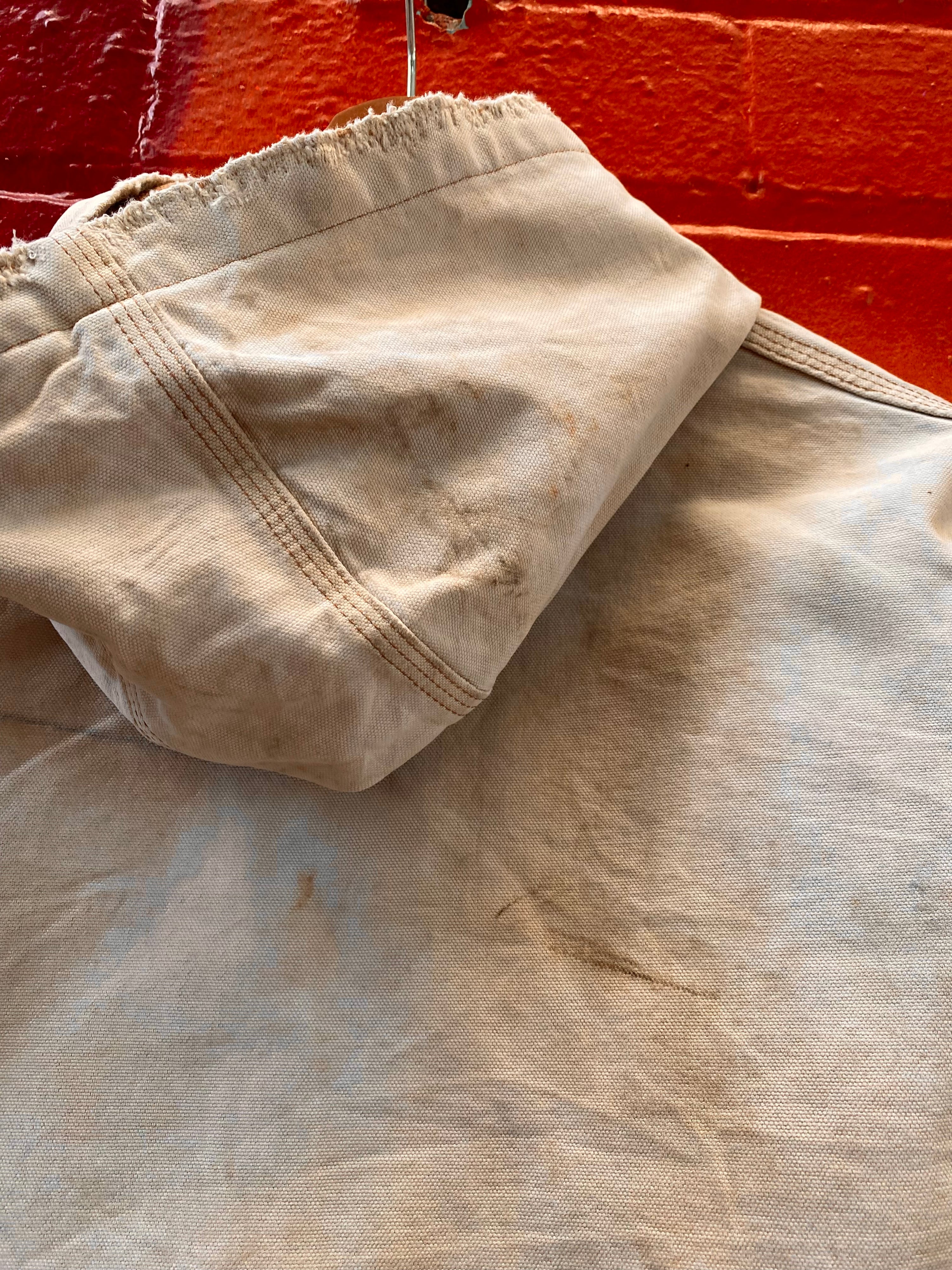 [M] Carhartt Faded Tan Active Jacket with Brown Cuffs