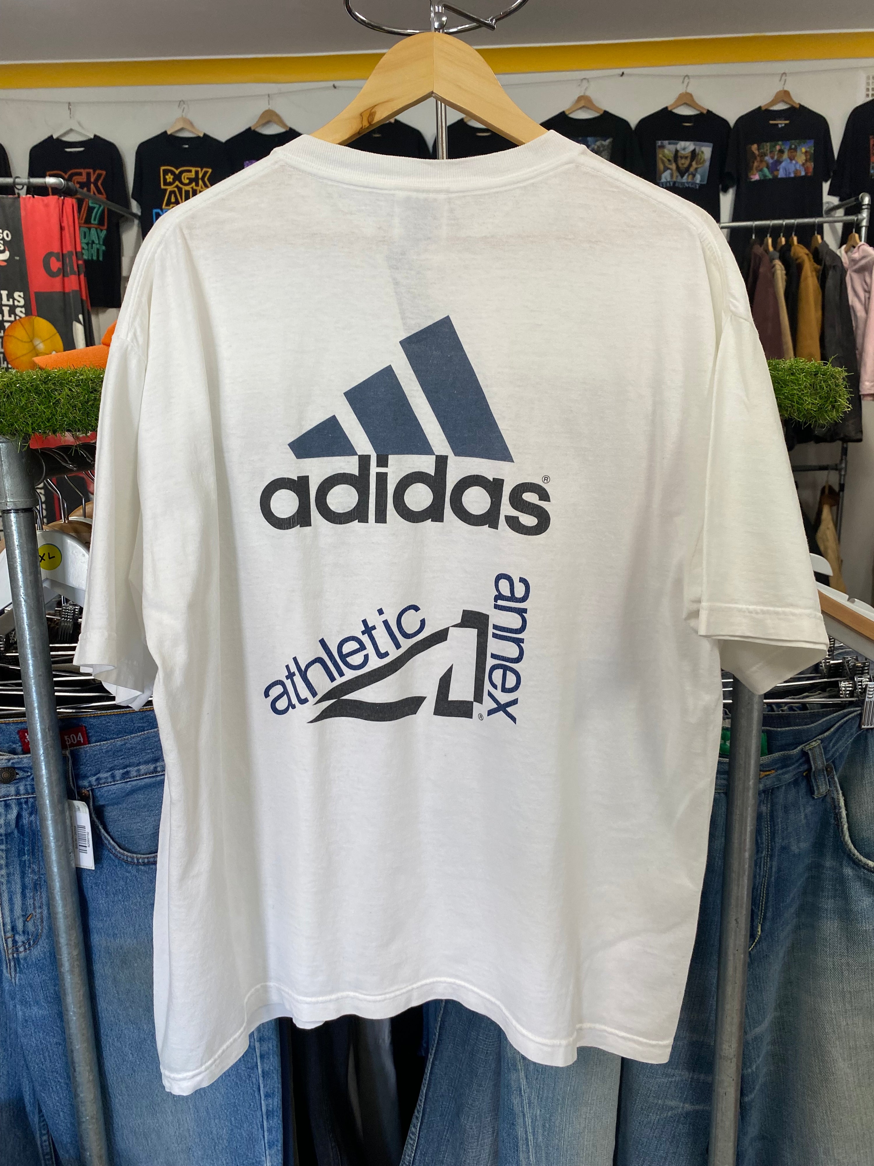 L - Adidas Zionsville Track Club White Tee