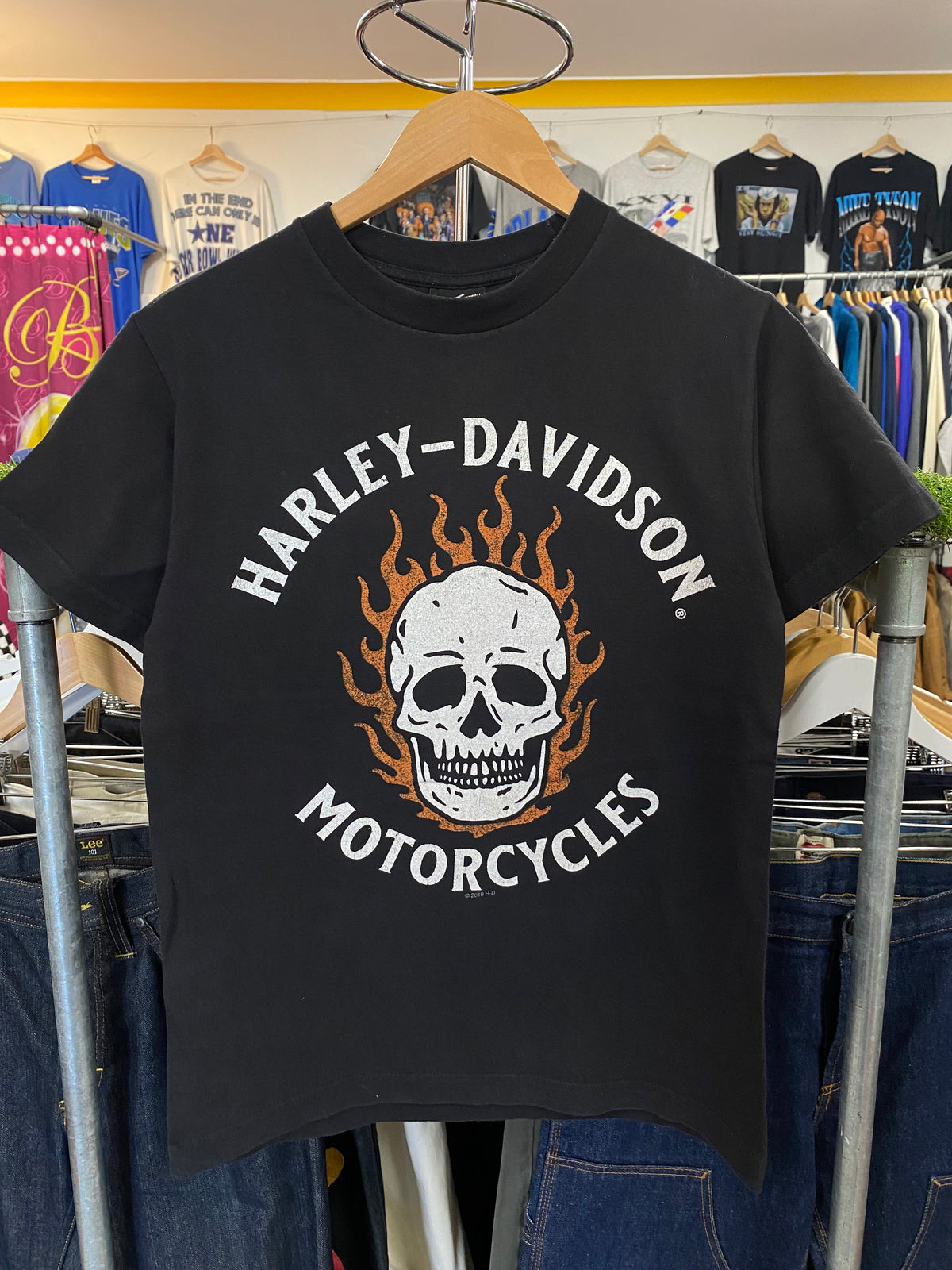 S - Harley Davidson Wisconsin Double Sided Skull Tee