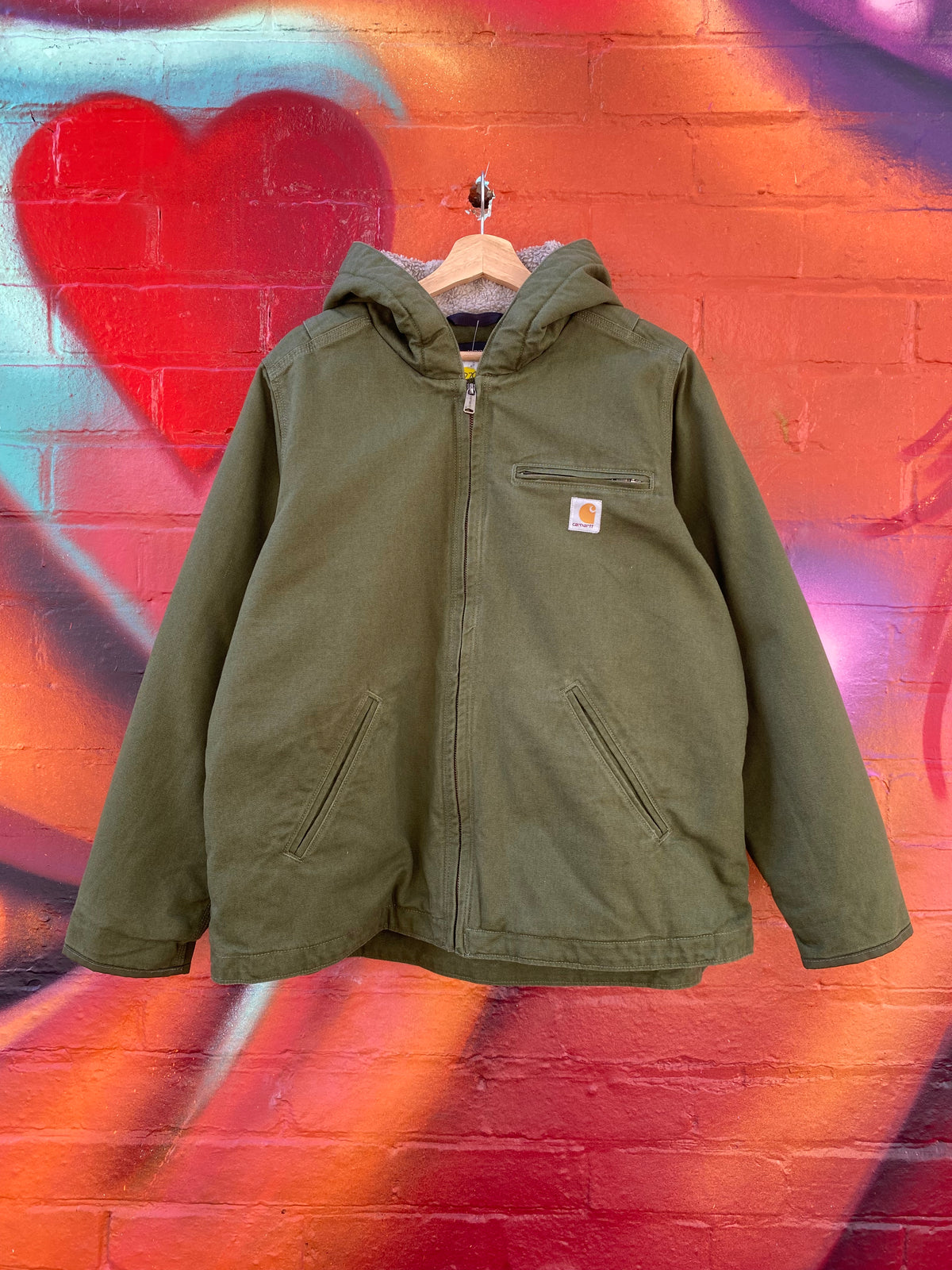 [XL] Carhartt Green Sherpa Lined Active Jacket