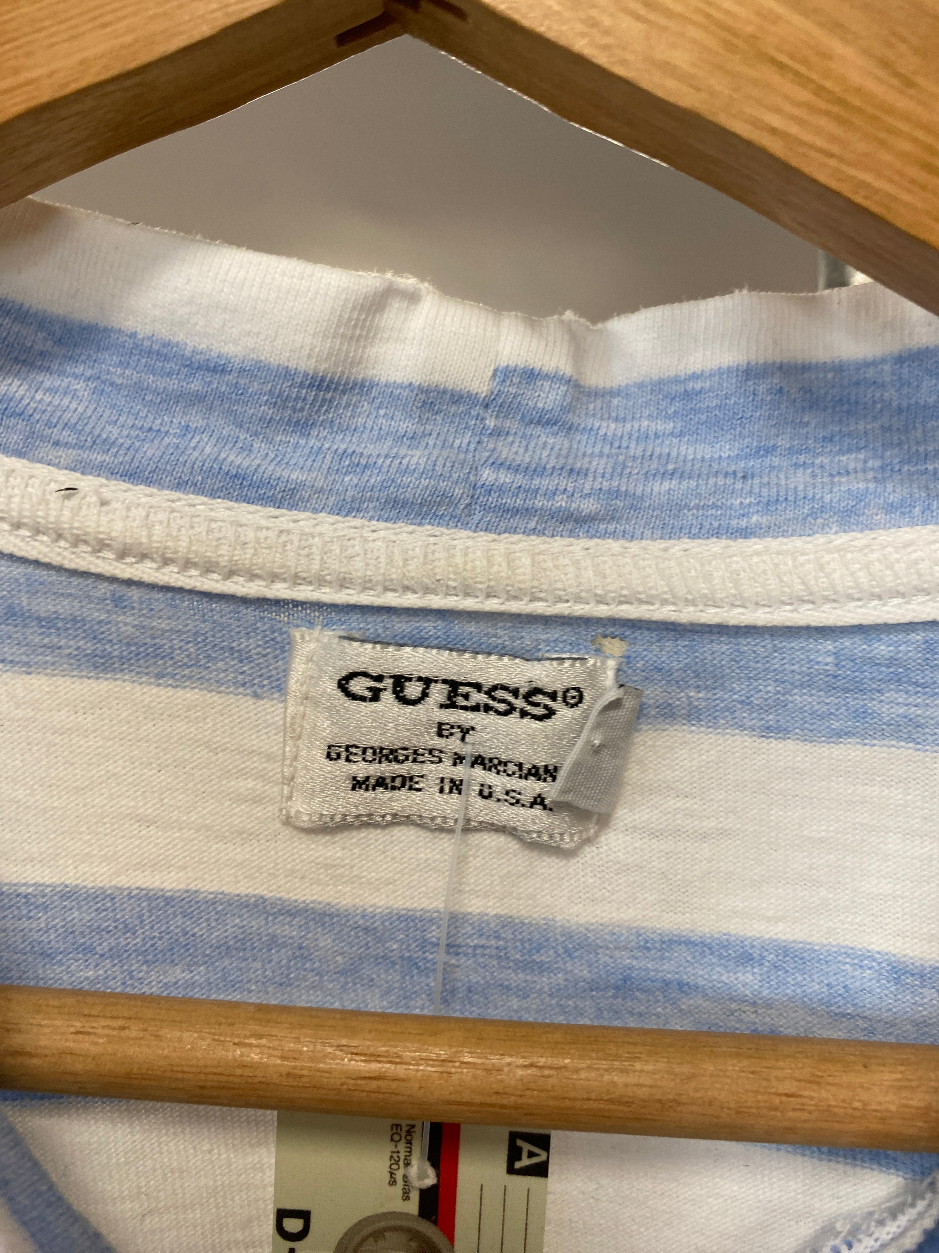 S - Vintage GUESS By George Blue/White