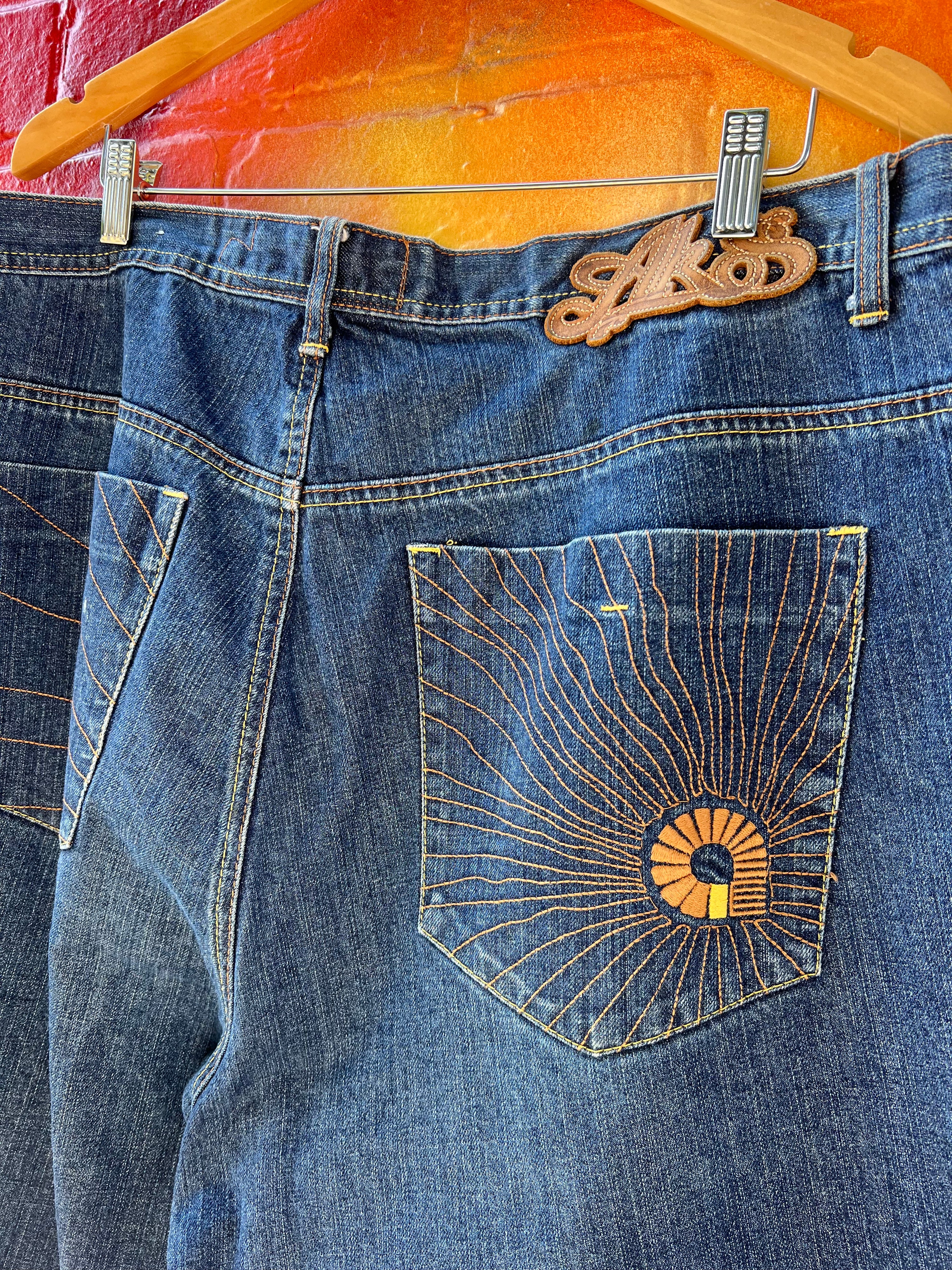 40 - Akademiks DB Denim Shorts Brown Accents