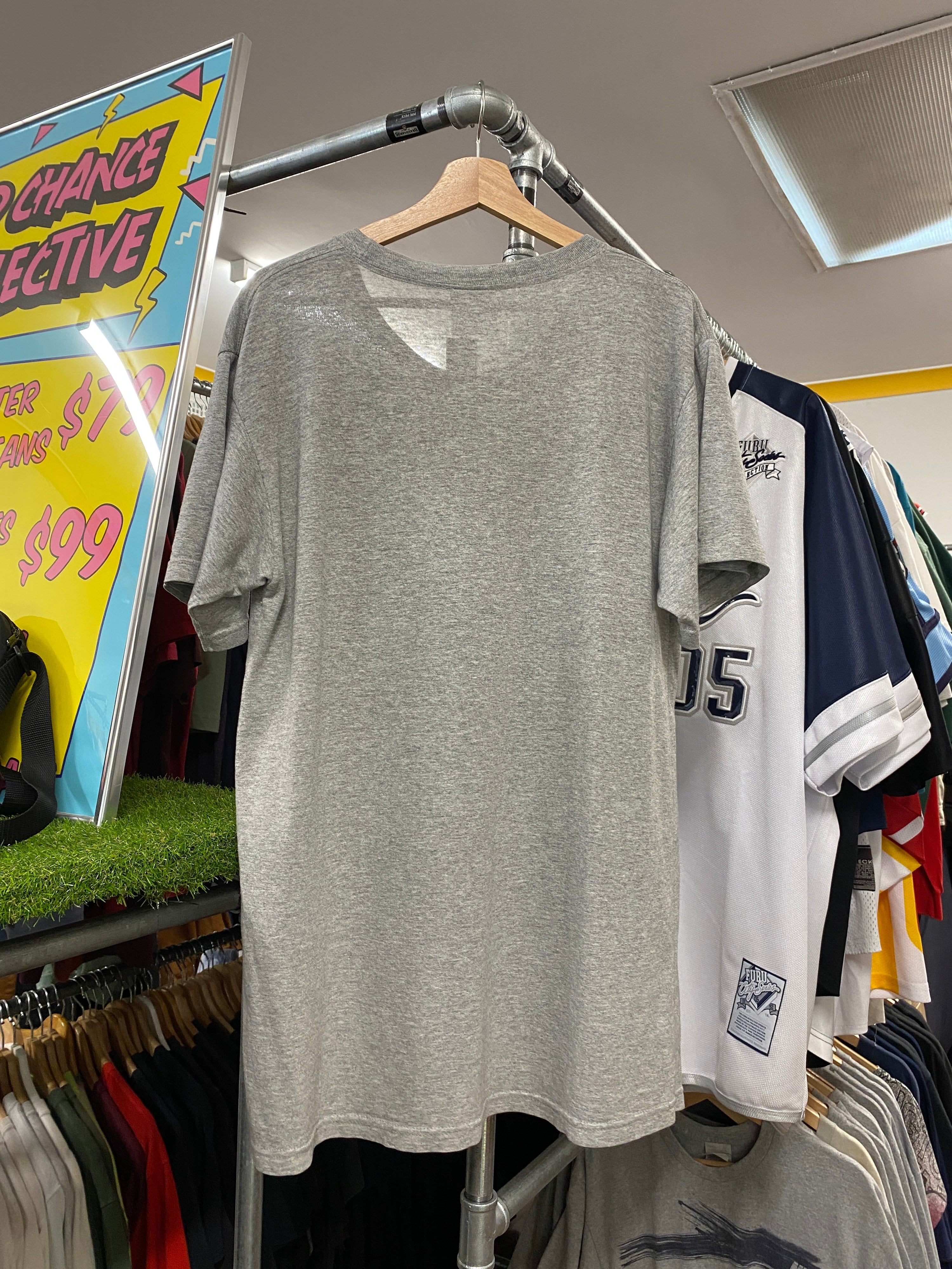 M - Nike Performance Athletics Light Blue/Black Logo Grey Tee