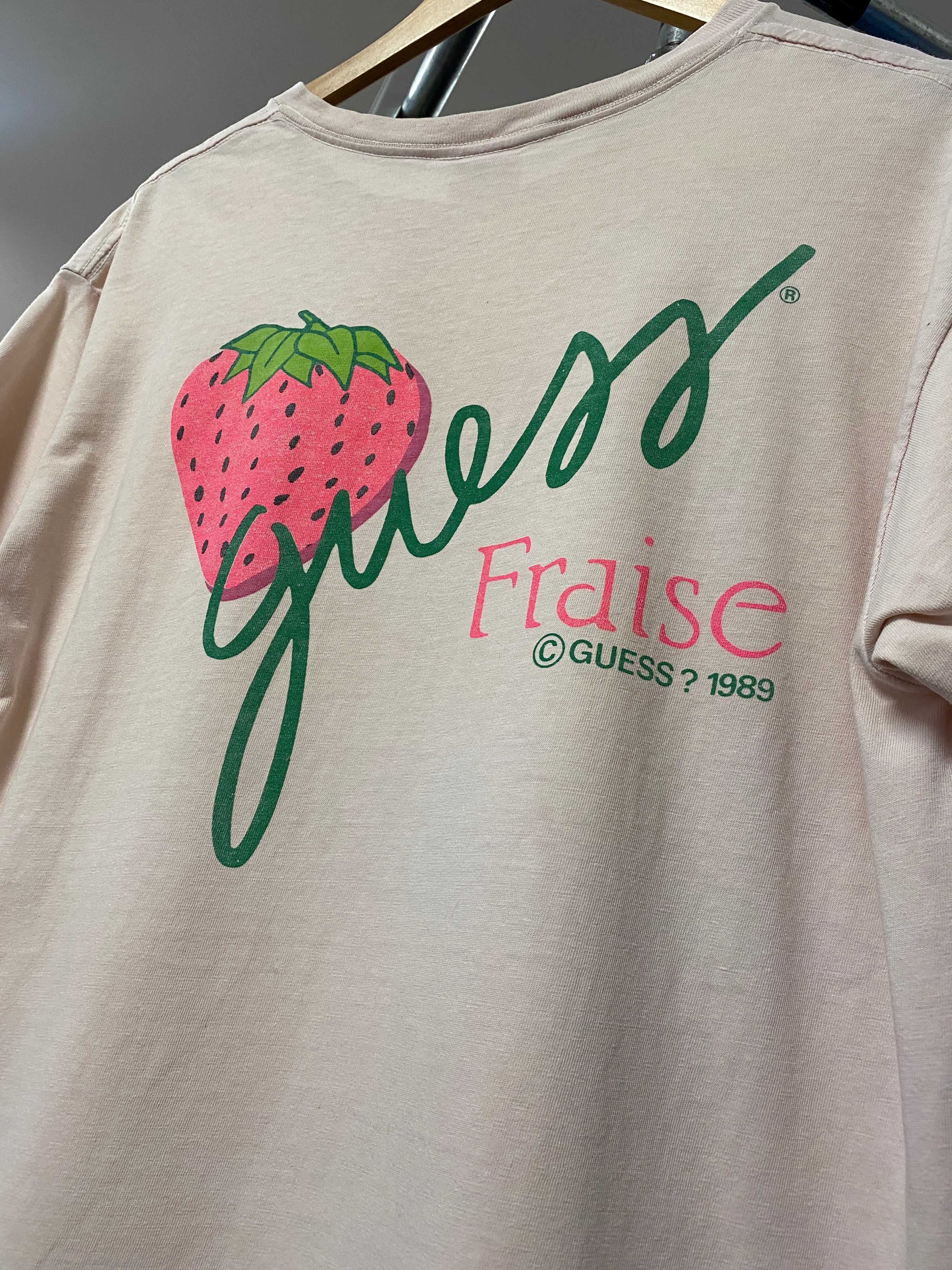 XL - 1989 Guess Fraise Faded Pink DS