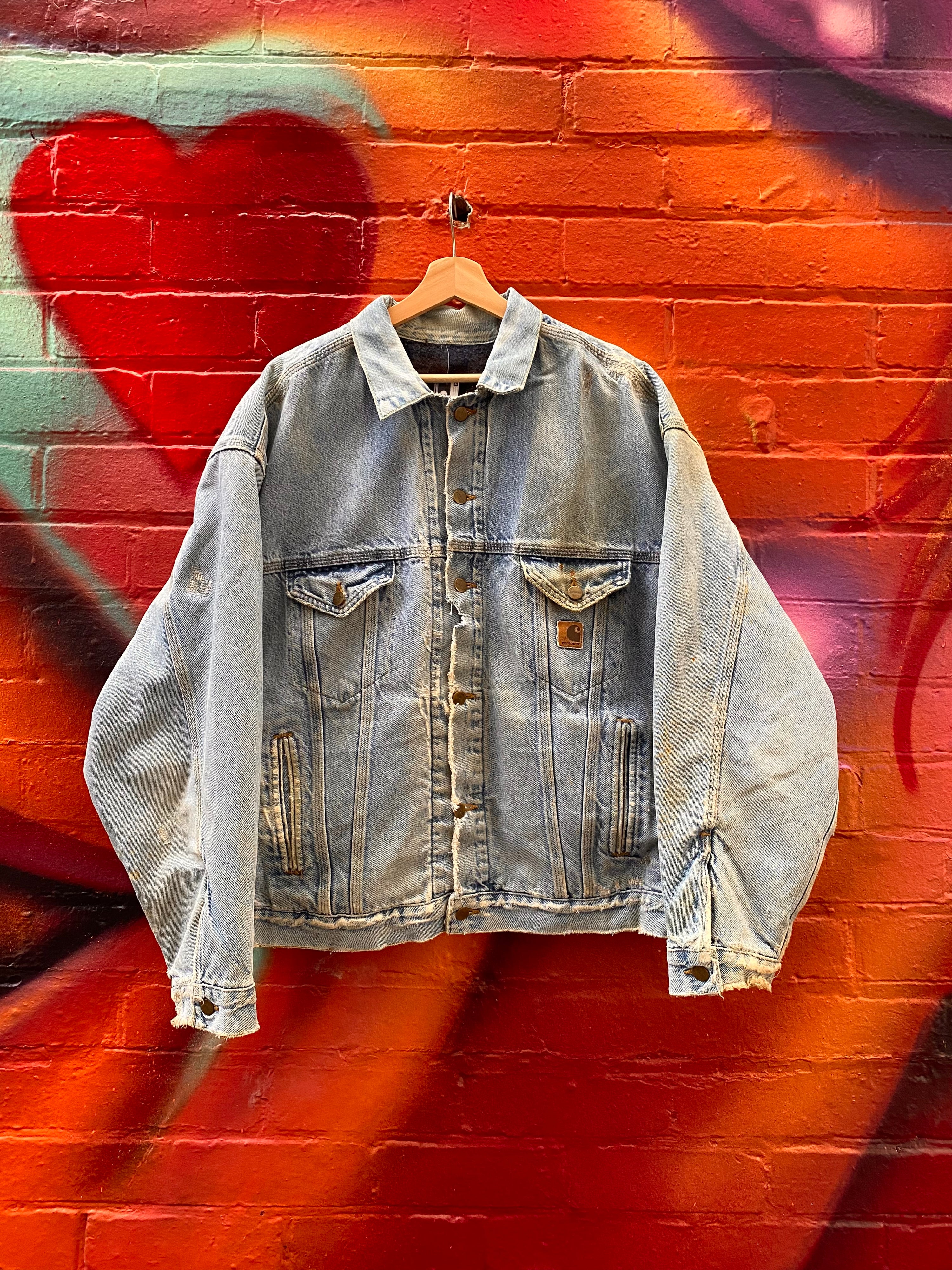 [XL] Carhartt Vintage Denim Jacket with Blanket Lining