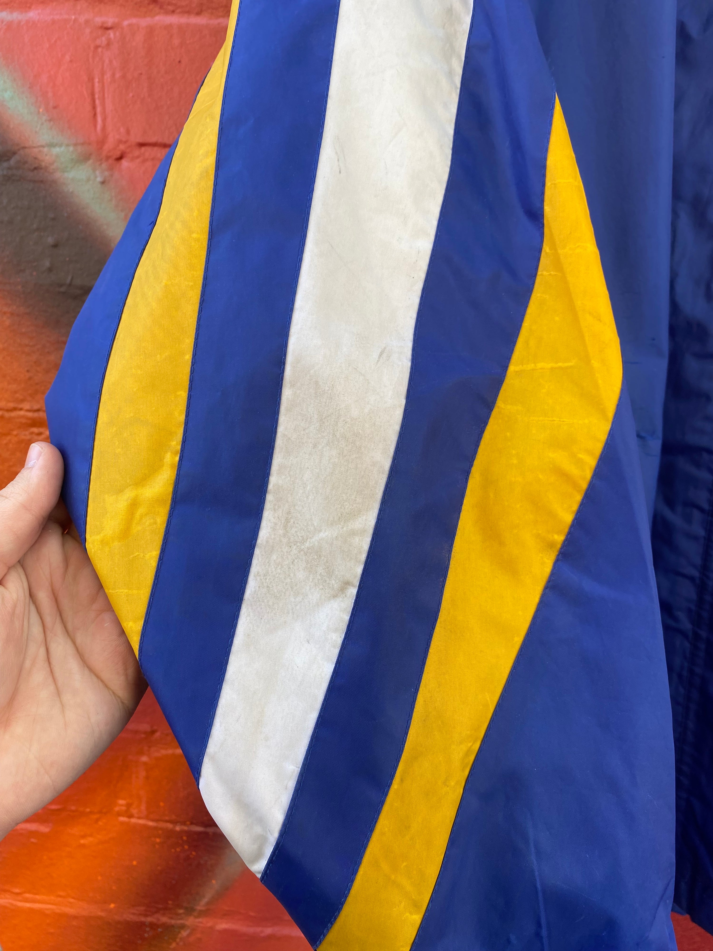 [L] Adidas Blue/Yellow Accents with Mesh Back Jacket