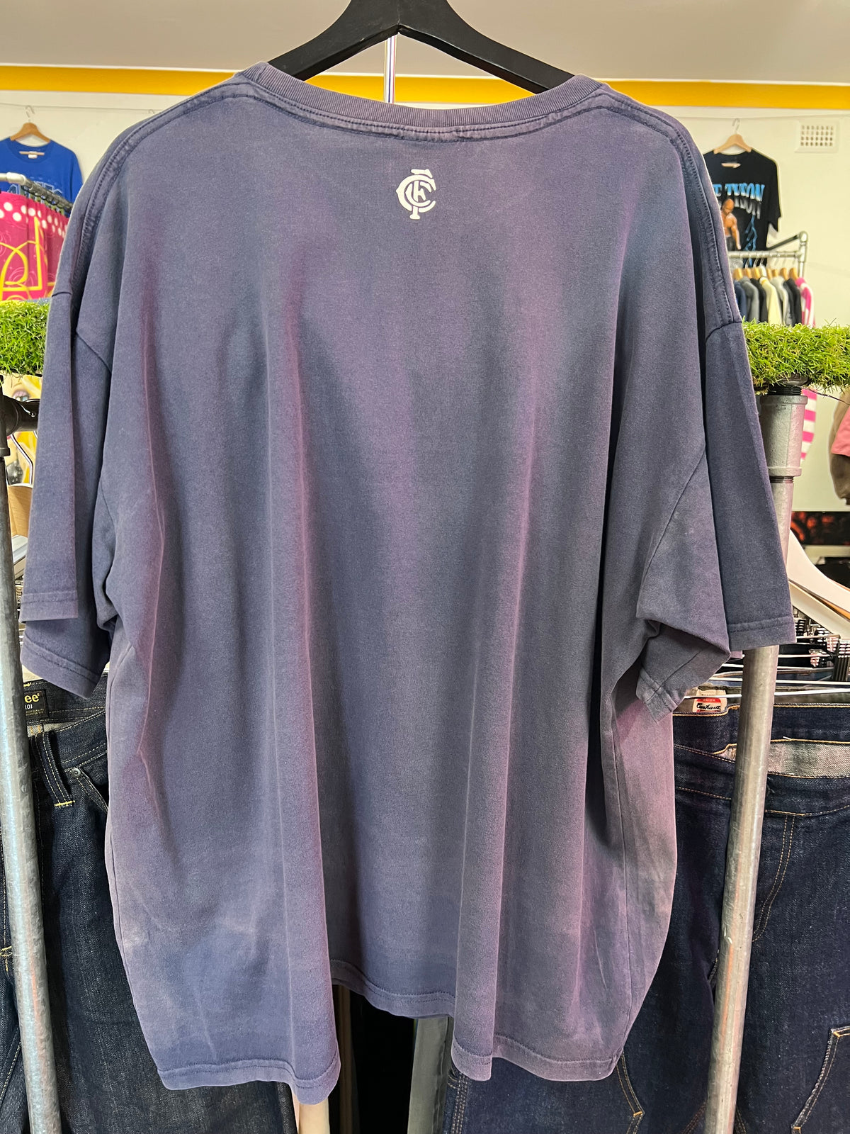 [2XL] Vintage Faded Carlton: Carn The Blues DS Tee