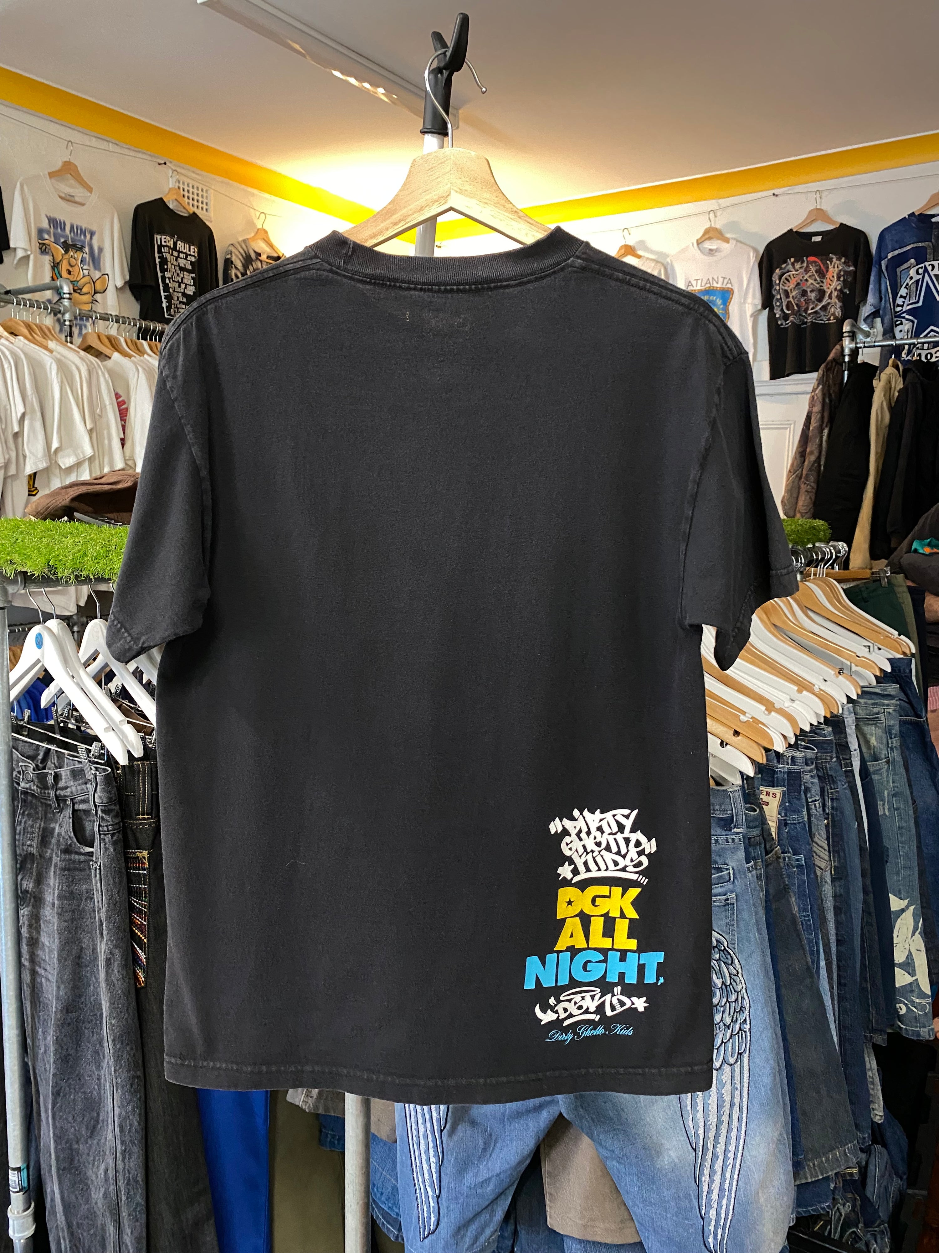 M - DGK All Night Red/Blue Neon Black Tee