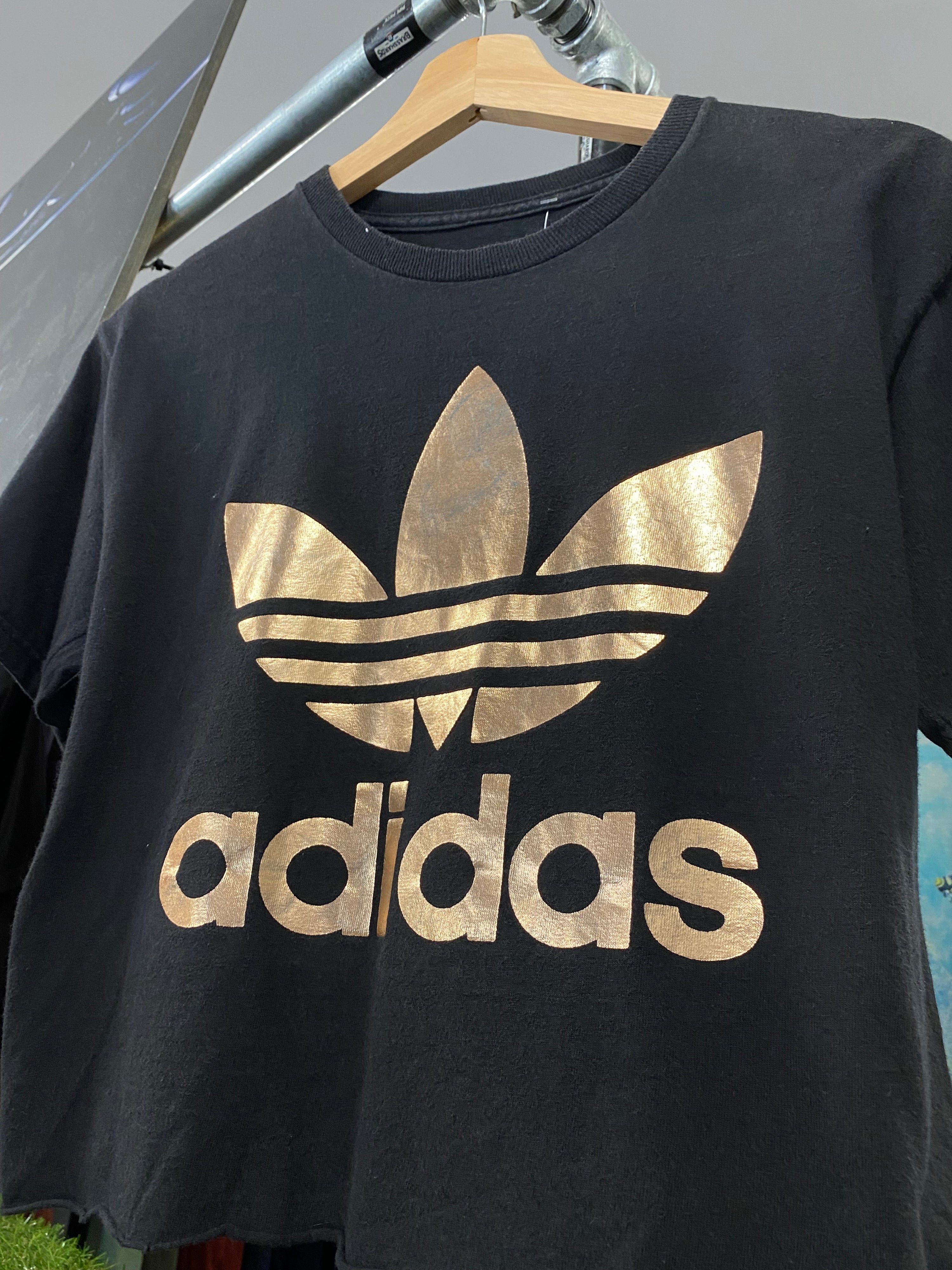 S - Rose Gold Chrome Adidas DS Crop