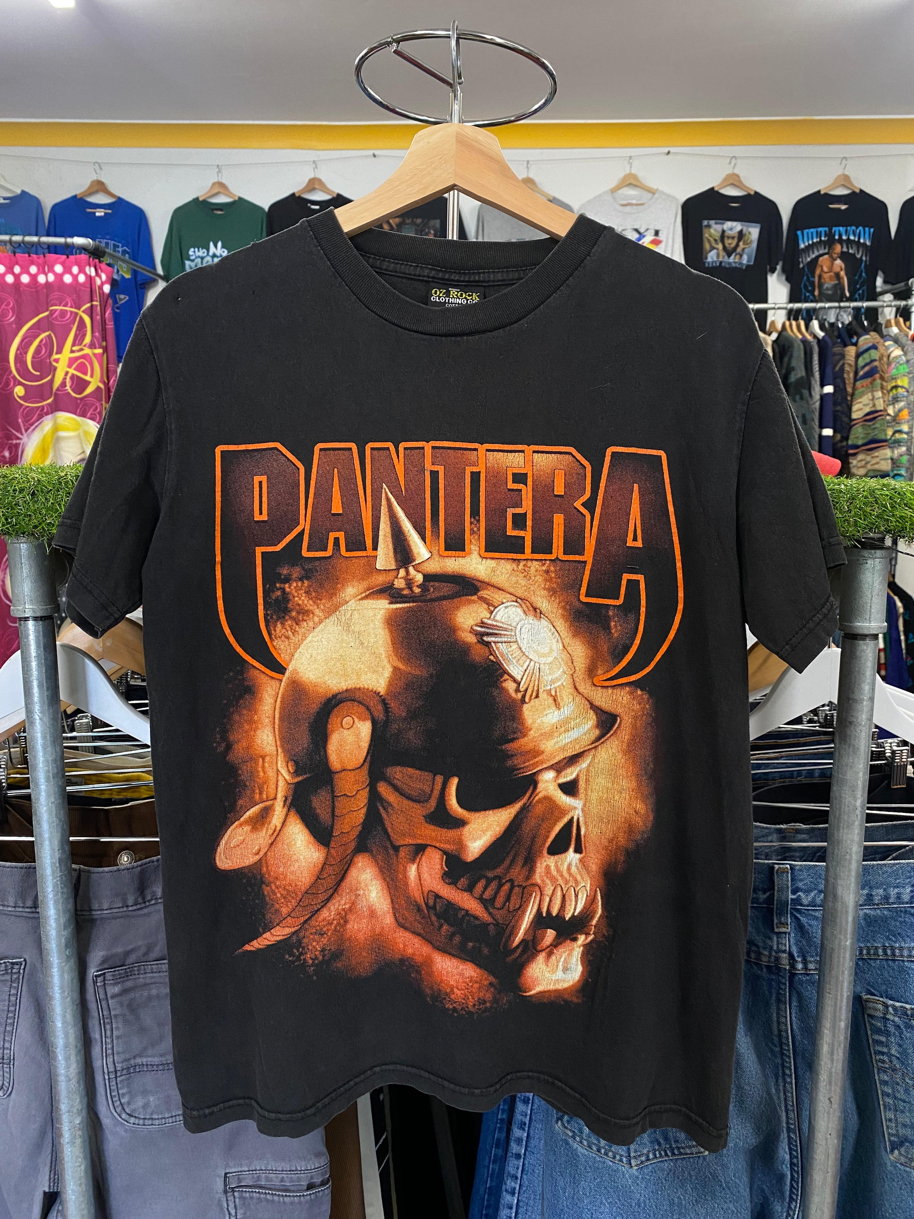 [M] 2000s Oz Rock Clothing Pantera Double Sided Tshirt