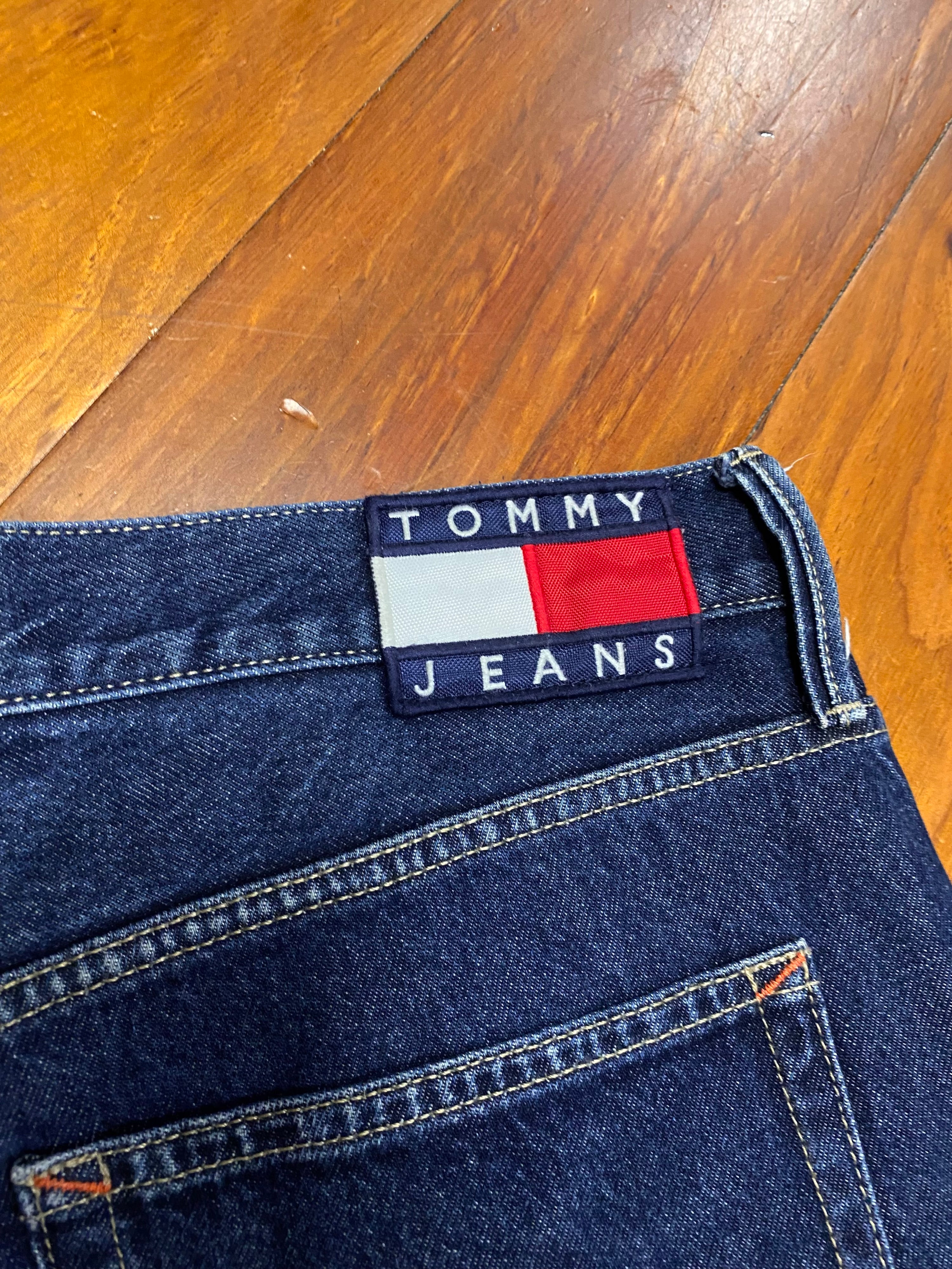 [34] Tommy Hilfiger Dark Blue Tapered Carpenter Denim Jeans 34x32